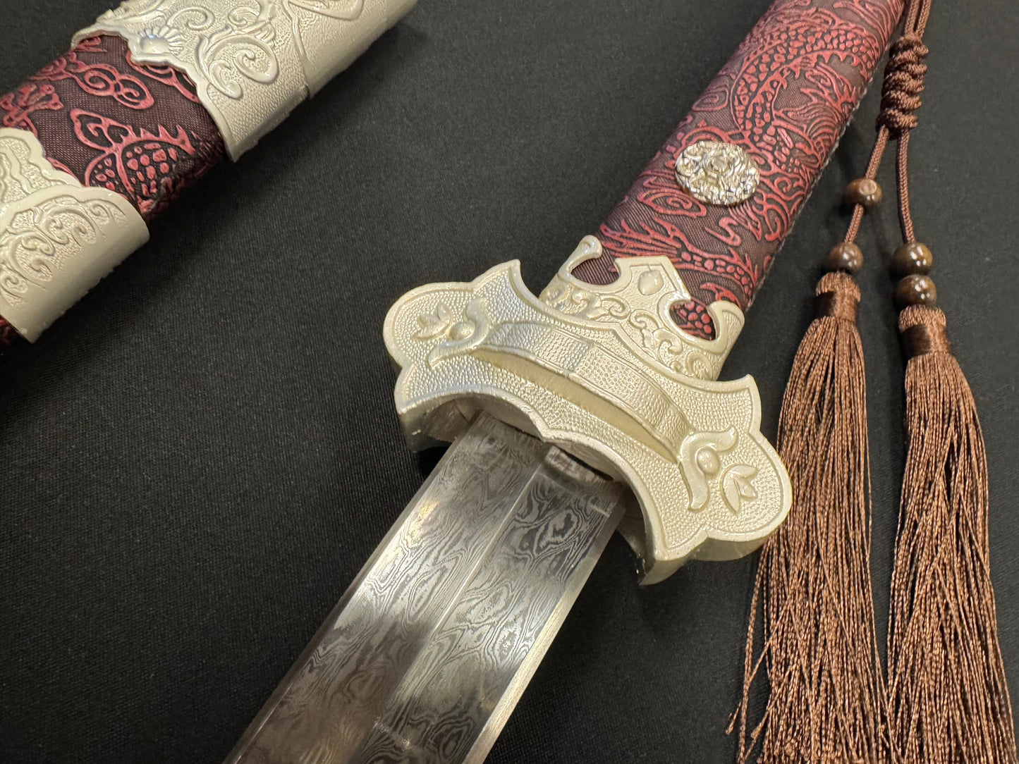 Phoenix Armory Jian - Tang Dynasty Red Court Damascus Steel