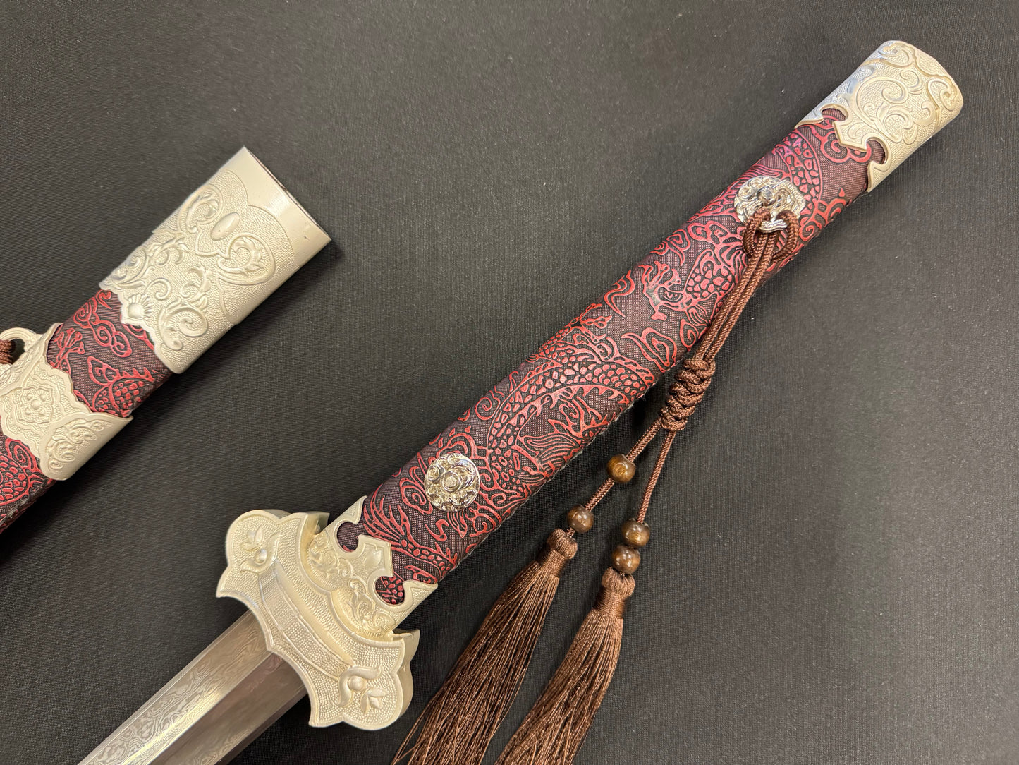 Phoenix Armory Jian - Tang Dynasty Red Court Damascus Steel
