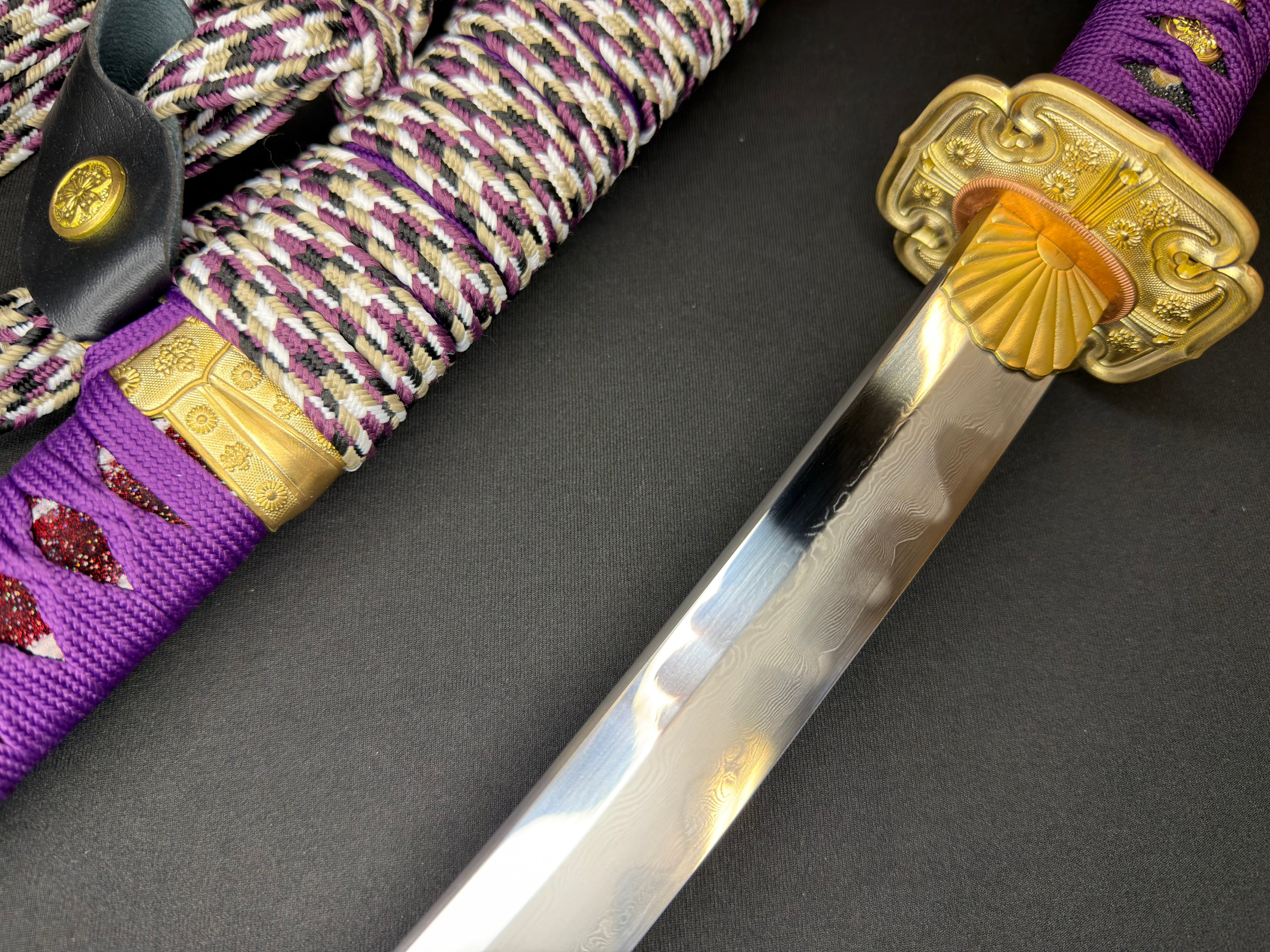 Phoenix Armory Tachi - Royal Wisteria Folded Clay-tempered Sanmai