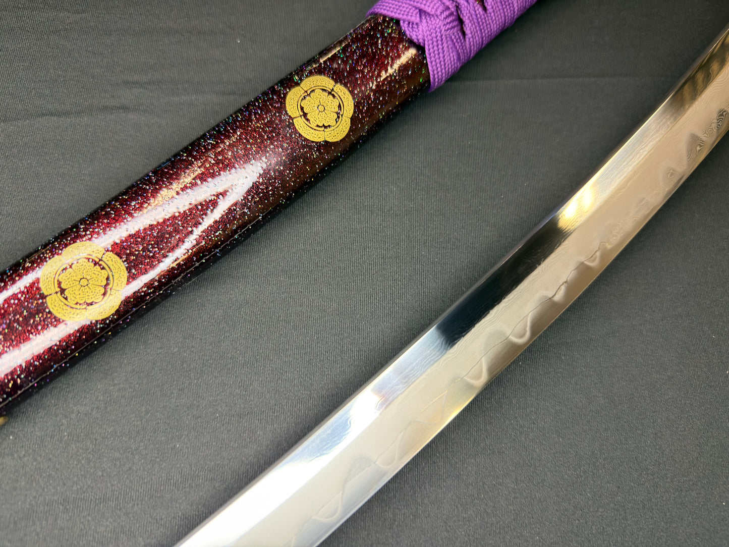 Phoenix Armory Tachi - Royal Wisteria Folded Clay-tempered Sanmai