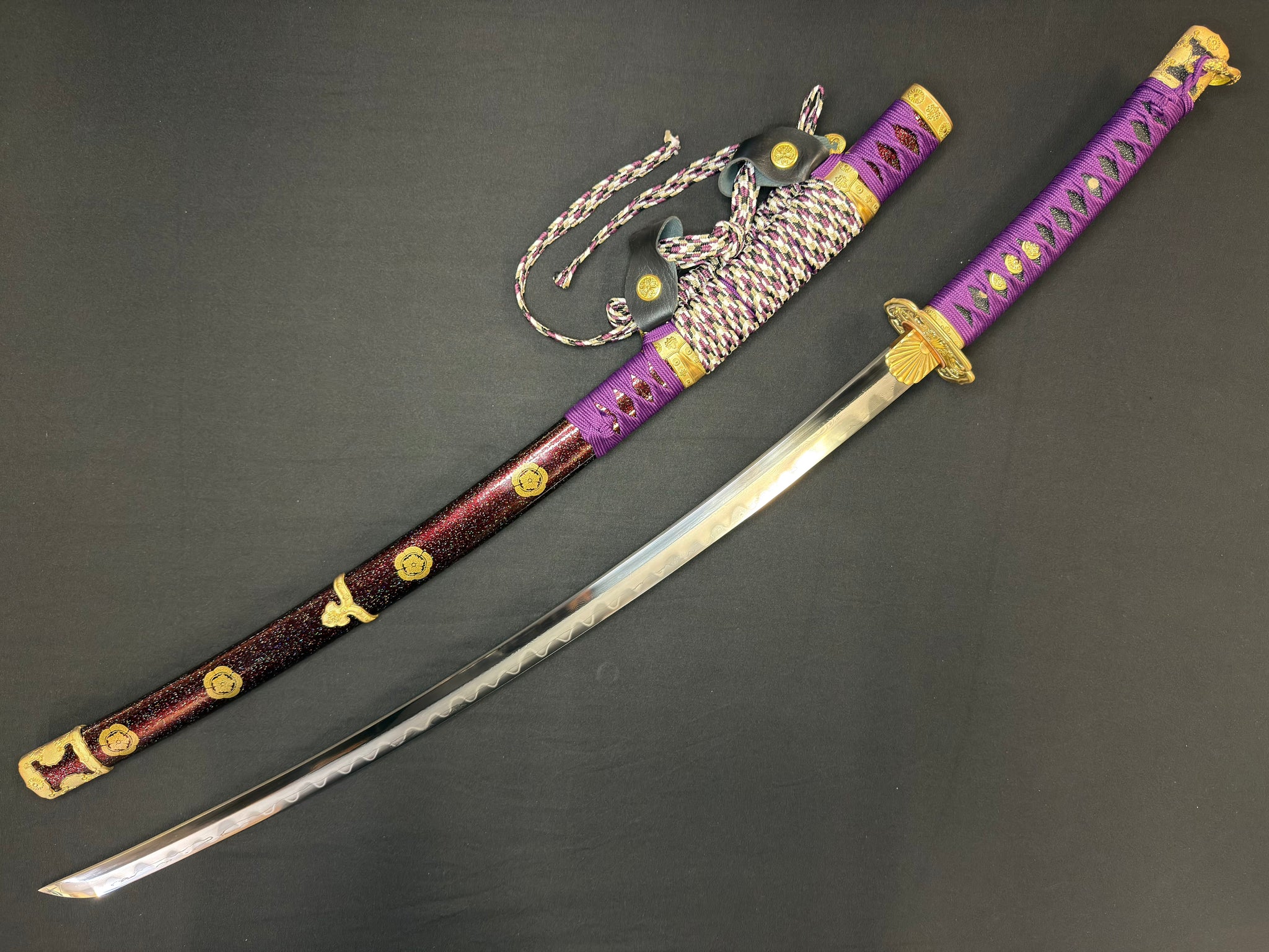 Phoenix Armory Tachi - Royal Wisteria Folded Clay-tempered Sanmai