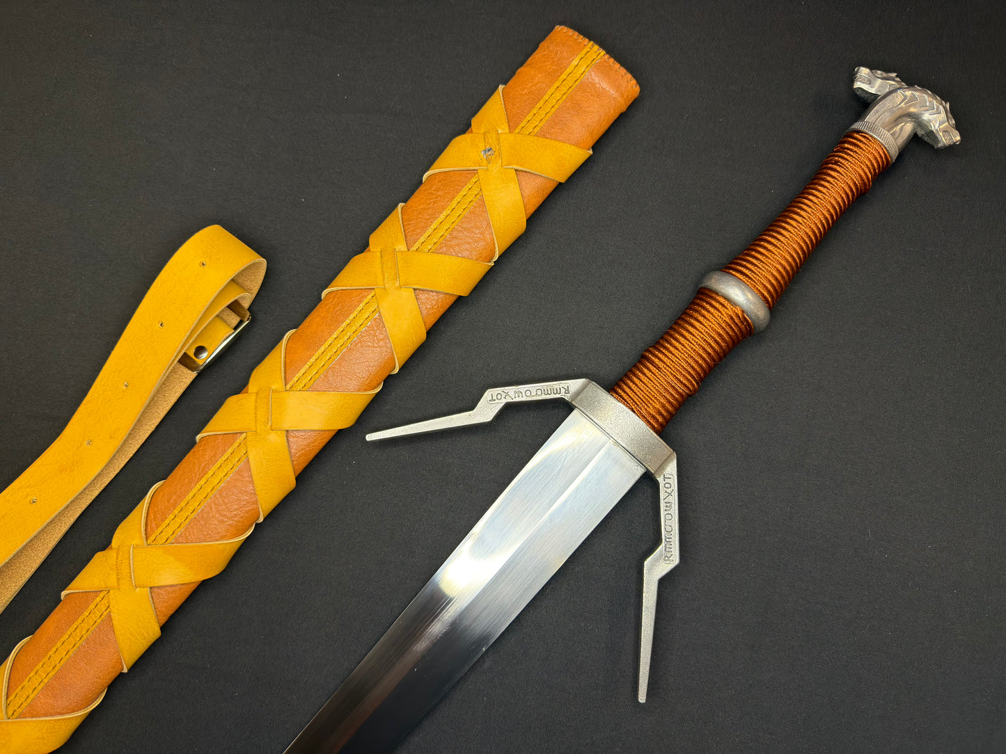 Phoenix Armory Longsword - Witcher III Wild Hunt Geralt's Enhanced Wolven Sword 65Mn