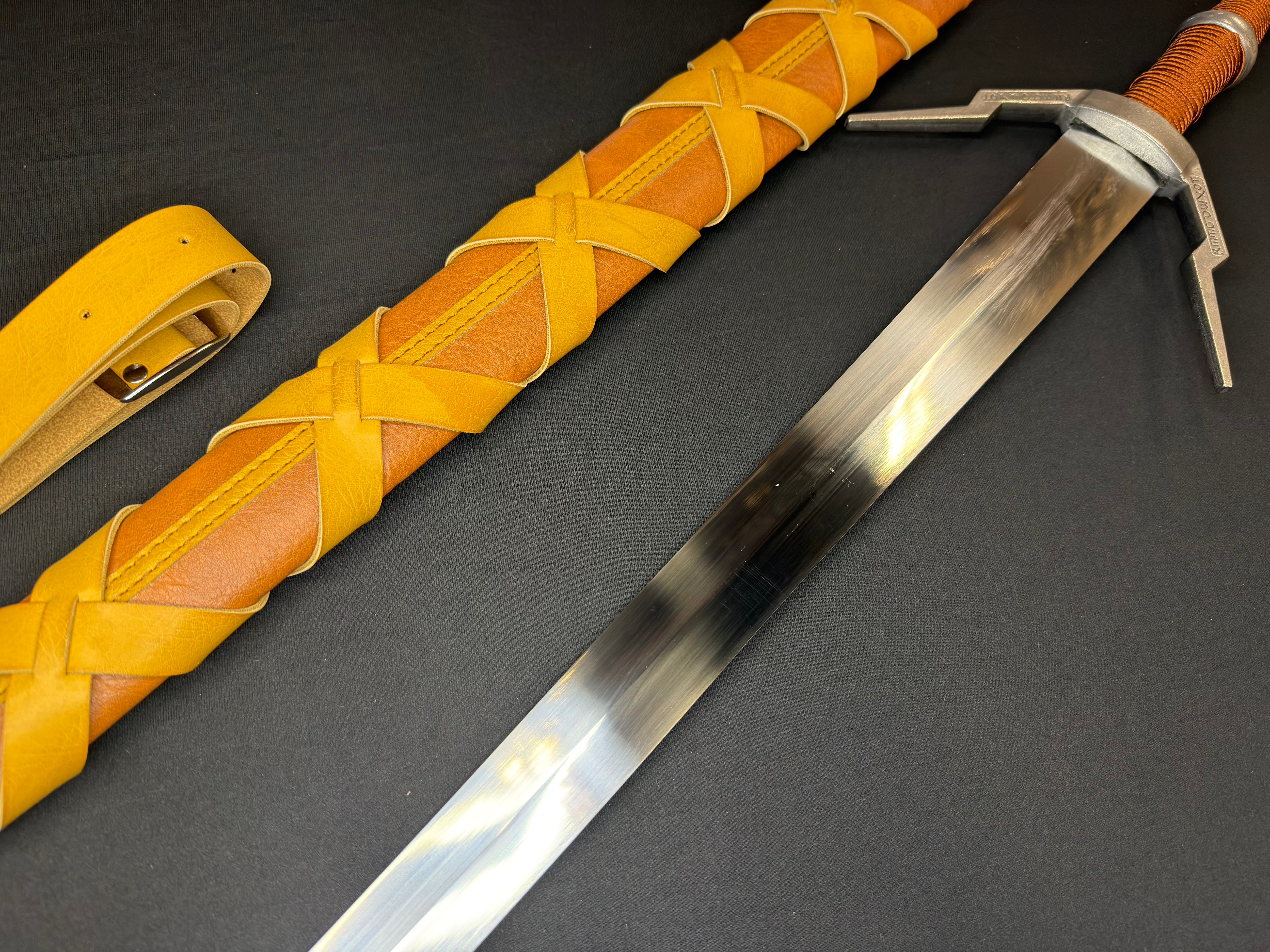 Phoenix Armory Longsword - Witcher III Wild Hunt Geralt's Enhanced Wolven Sword 65Mn