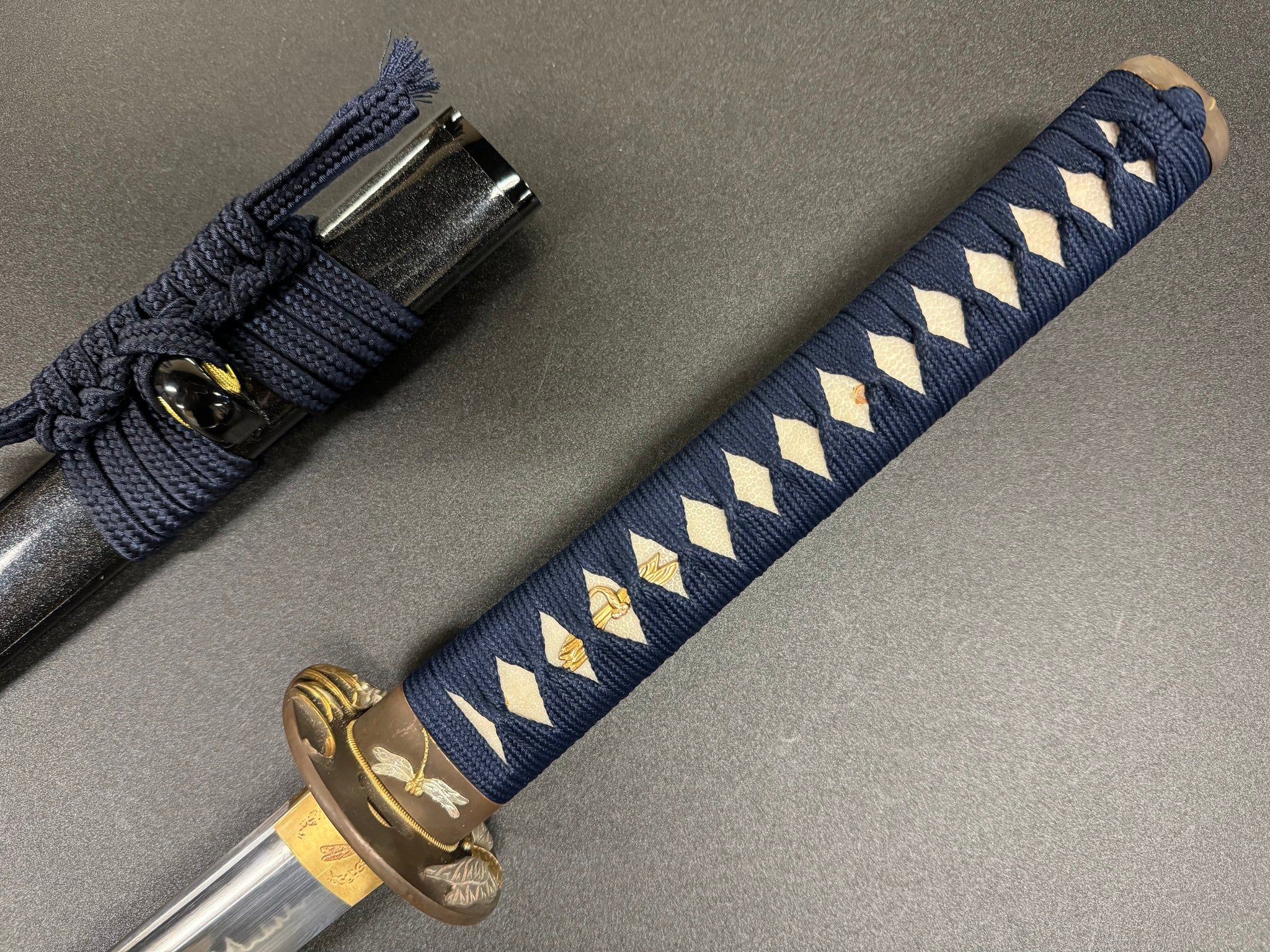 Moritaka Razor Prestige Blue Dragonfly Katana - T10 Clay Tempered Hadori Polish