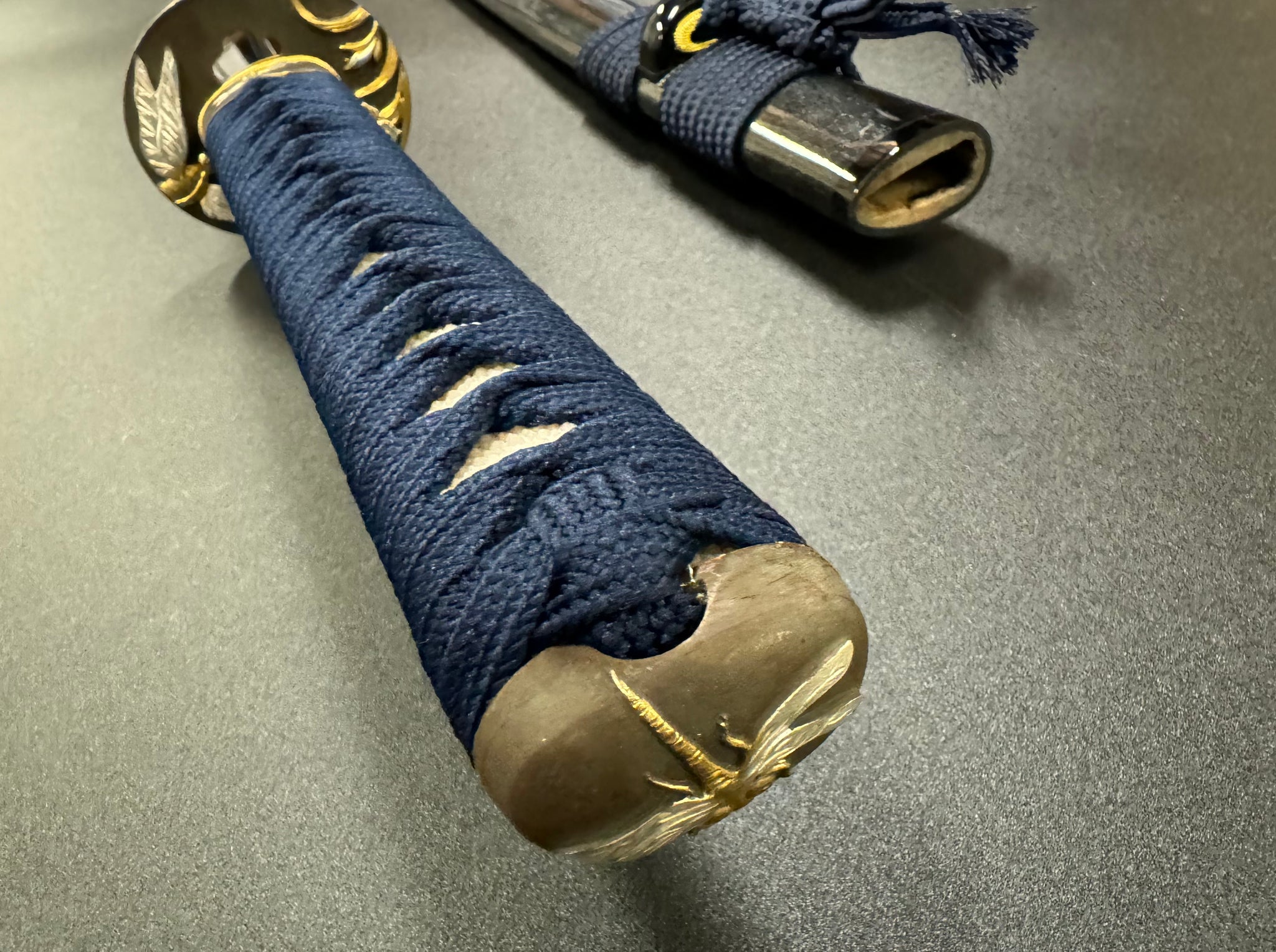 Moritaka Razor Prestige Blue Dragonfly Katana - T10 Clay Tempered Hadori Polish