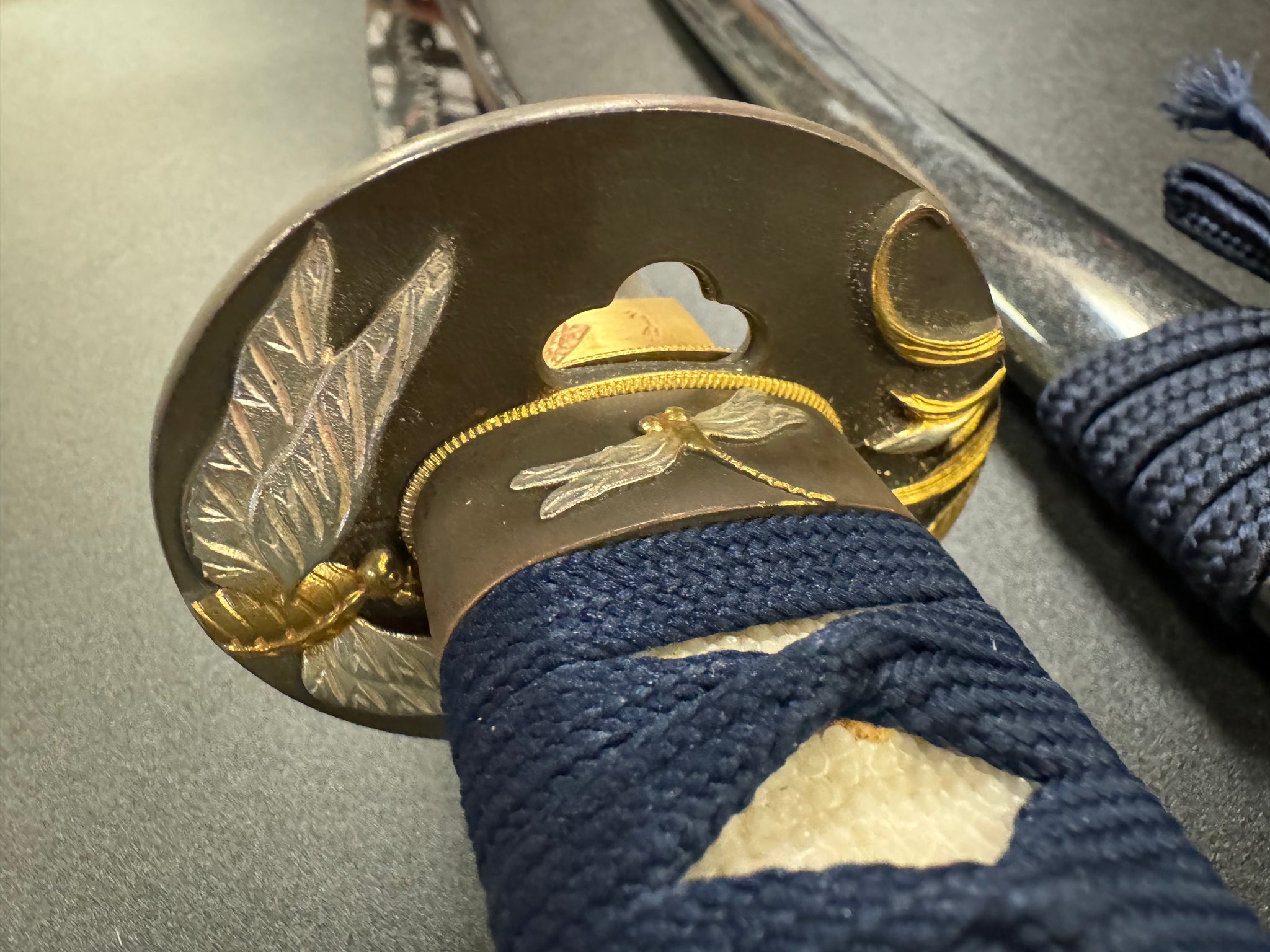 Moritaka Razor Prestige Blue Dragonfly Katana - T10 Clay Tempered Hadori Polish