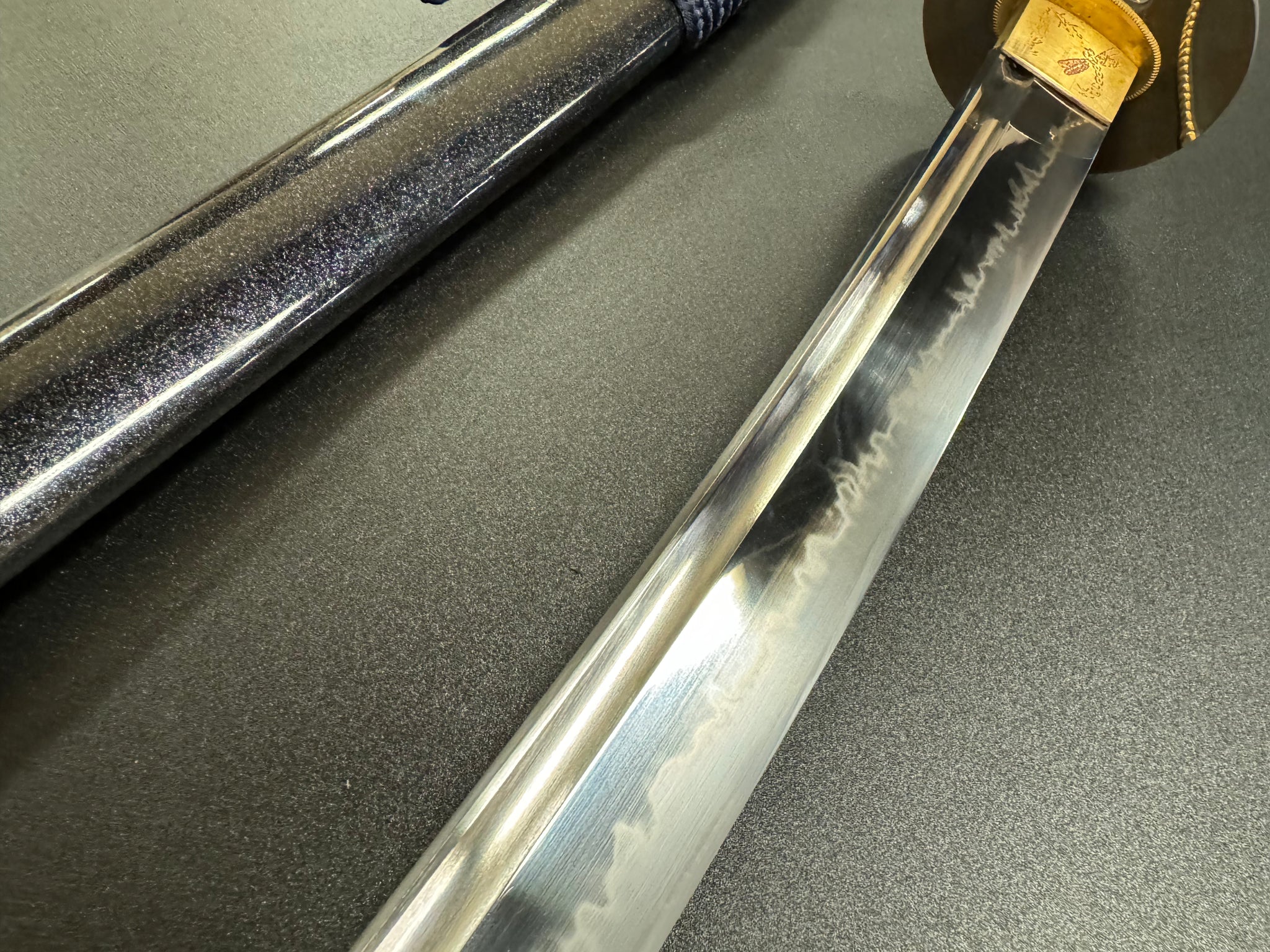 Moritaka Razor Prestige Blue Dragonfly Katana - T10 Clay Tempered Hadori Polish