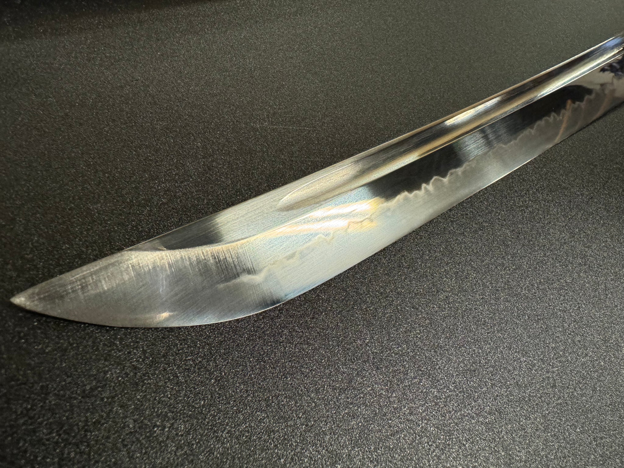 Moritaka Razor Prestige Blue Dragonfly Katana - T10 Clay Tempered Hadori Polish