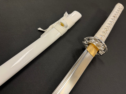 Dragonspring Forge Katana - White Plum - 65mn Steel