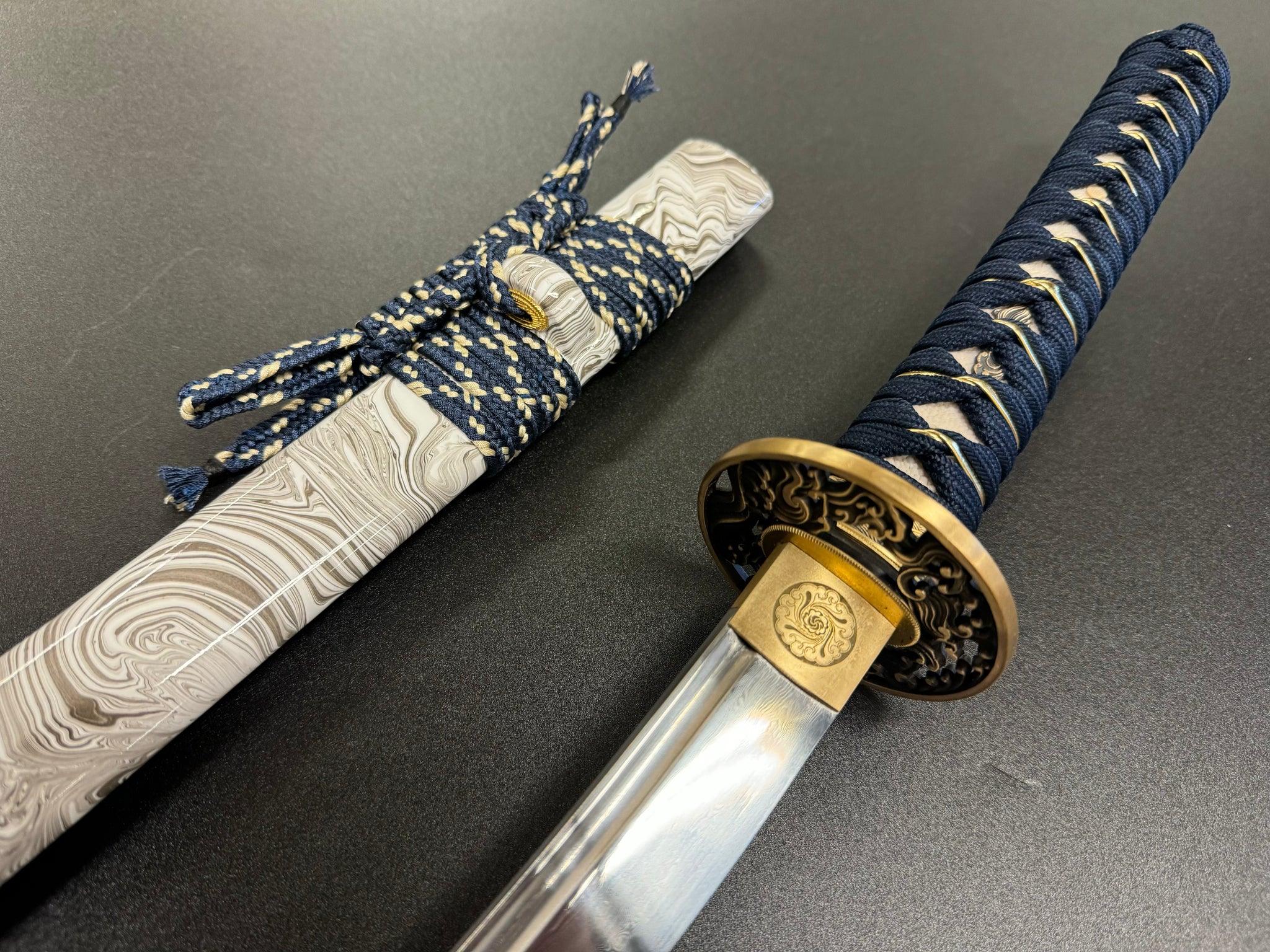 Dragonspring Wavecrest Katana Folded Steel