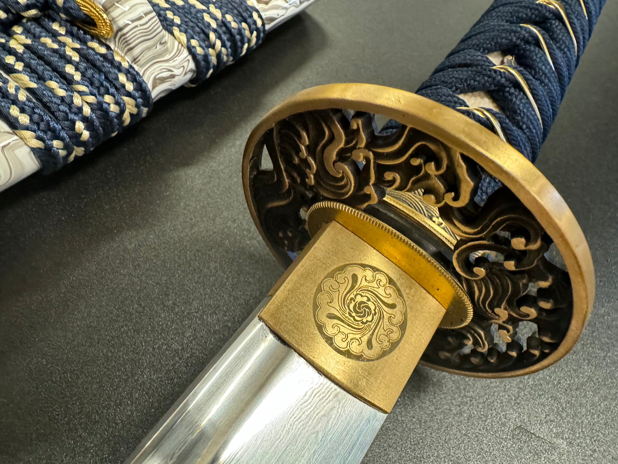 Dragonspring Wavecrest Katana Folded Steel