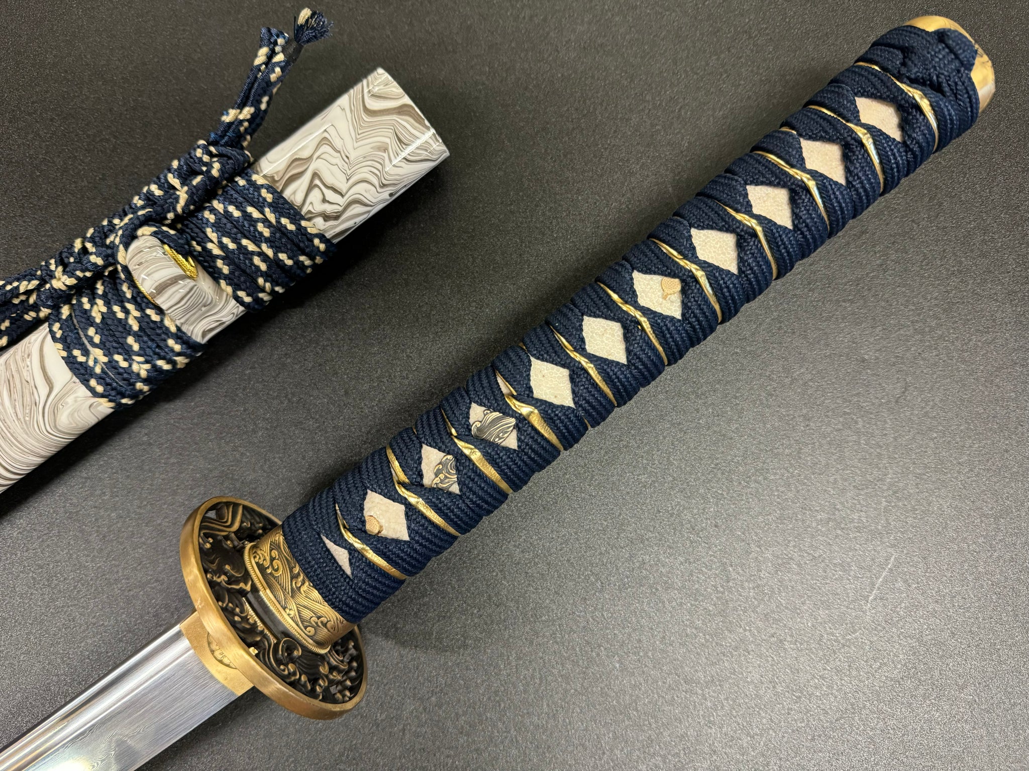 Dragonspring Wavecrest Katana Folded Steel