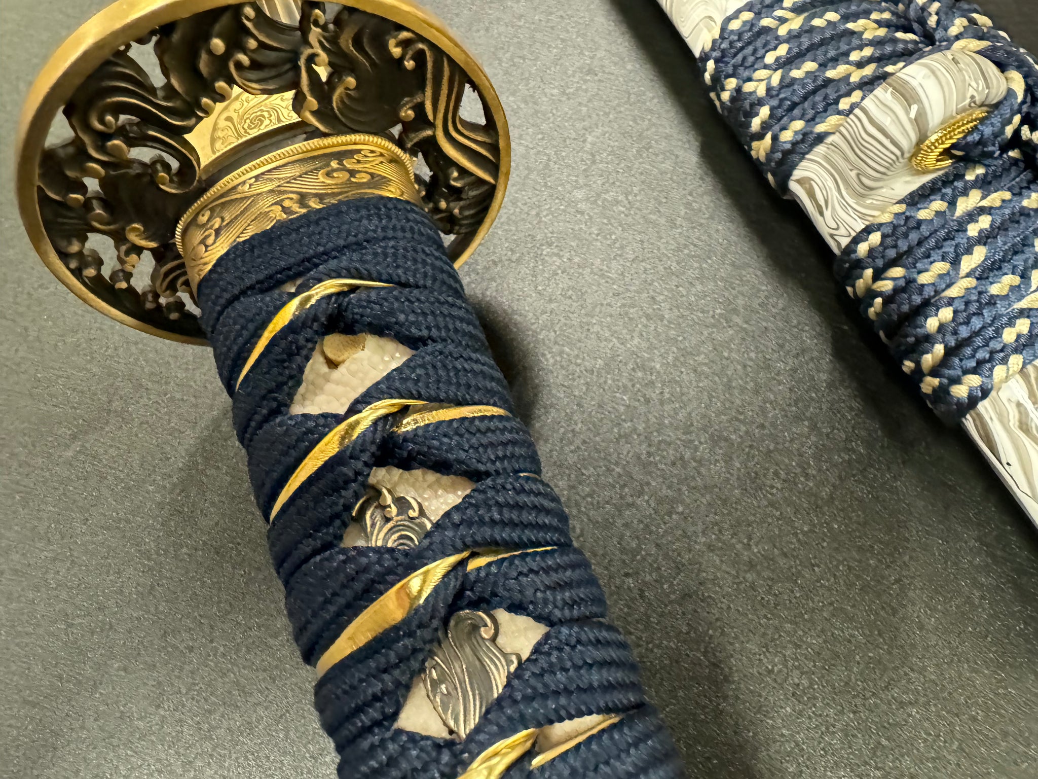 Dragonspring Wavecrest Katana Folded Steel