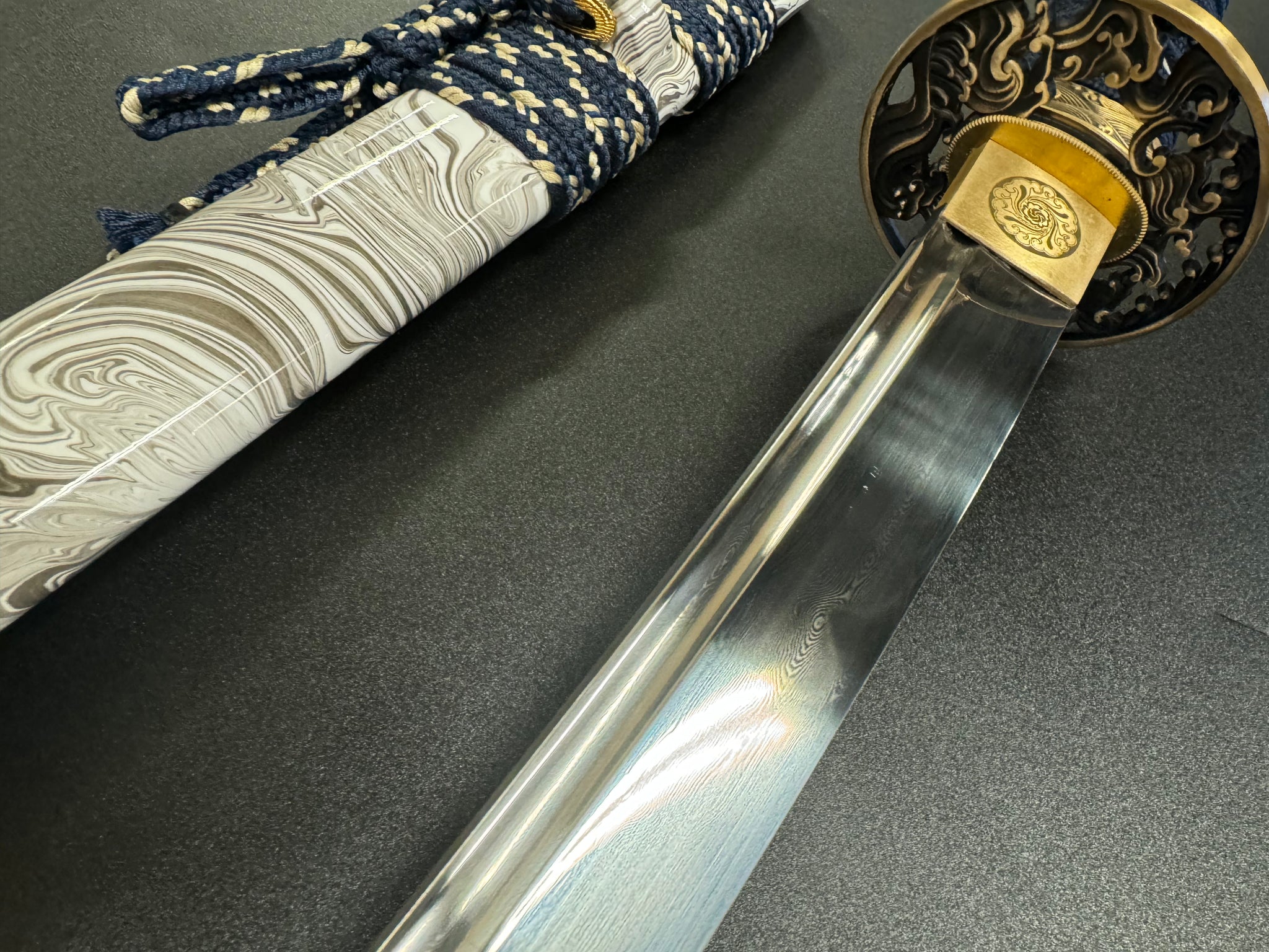 Dragonspring Wavecrest Katana Folded Steel