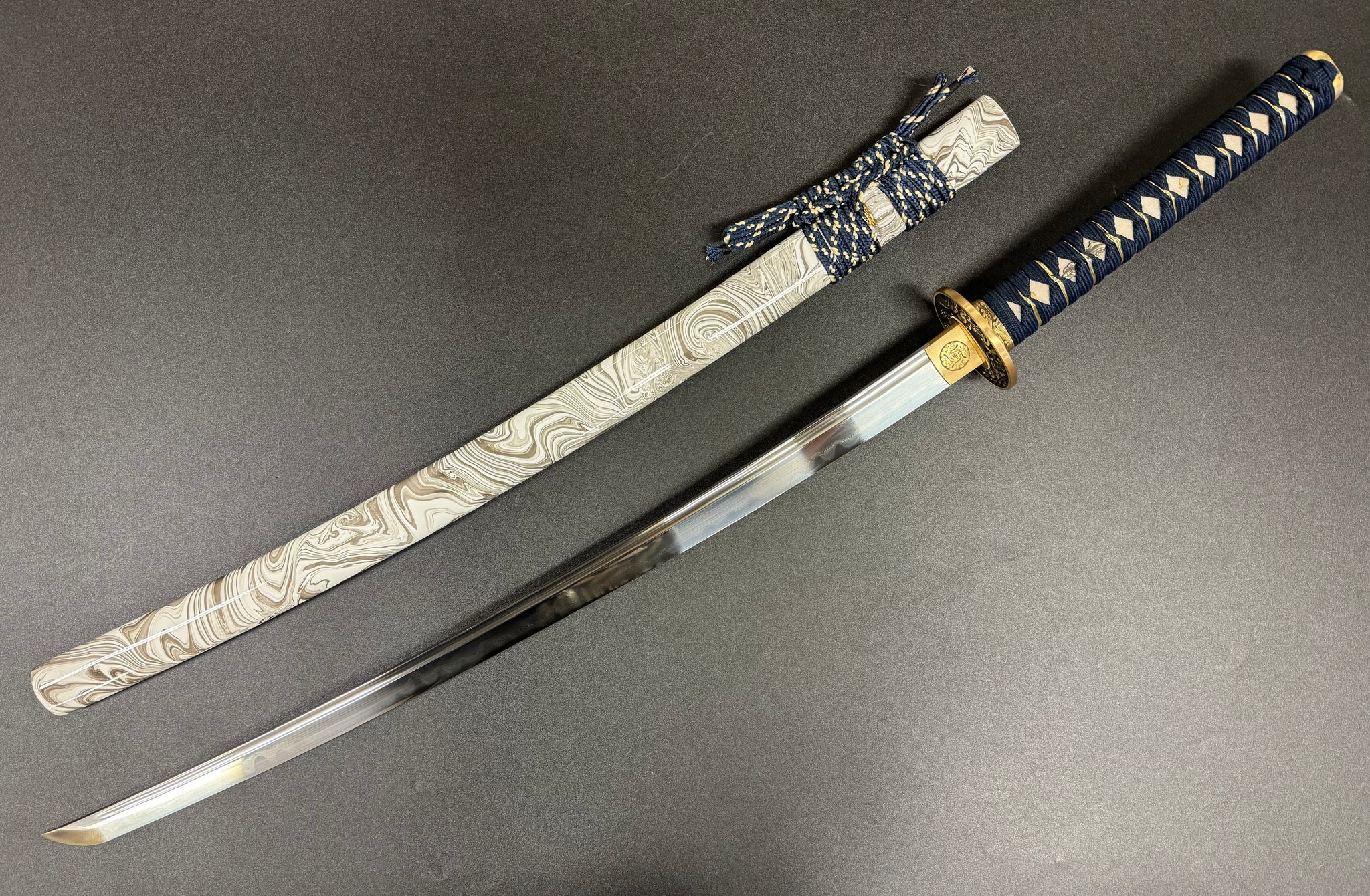 Dragonspring Wavecrest Katana Folded Steel