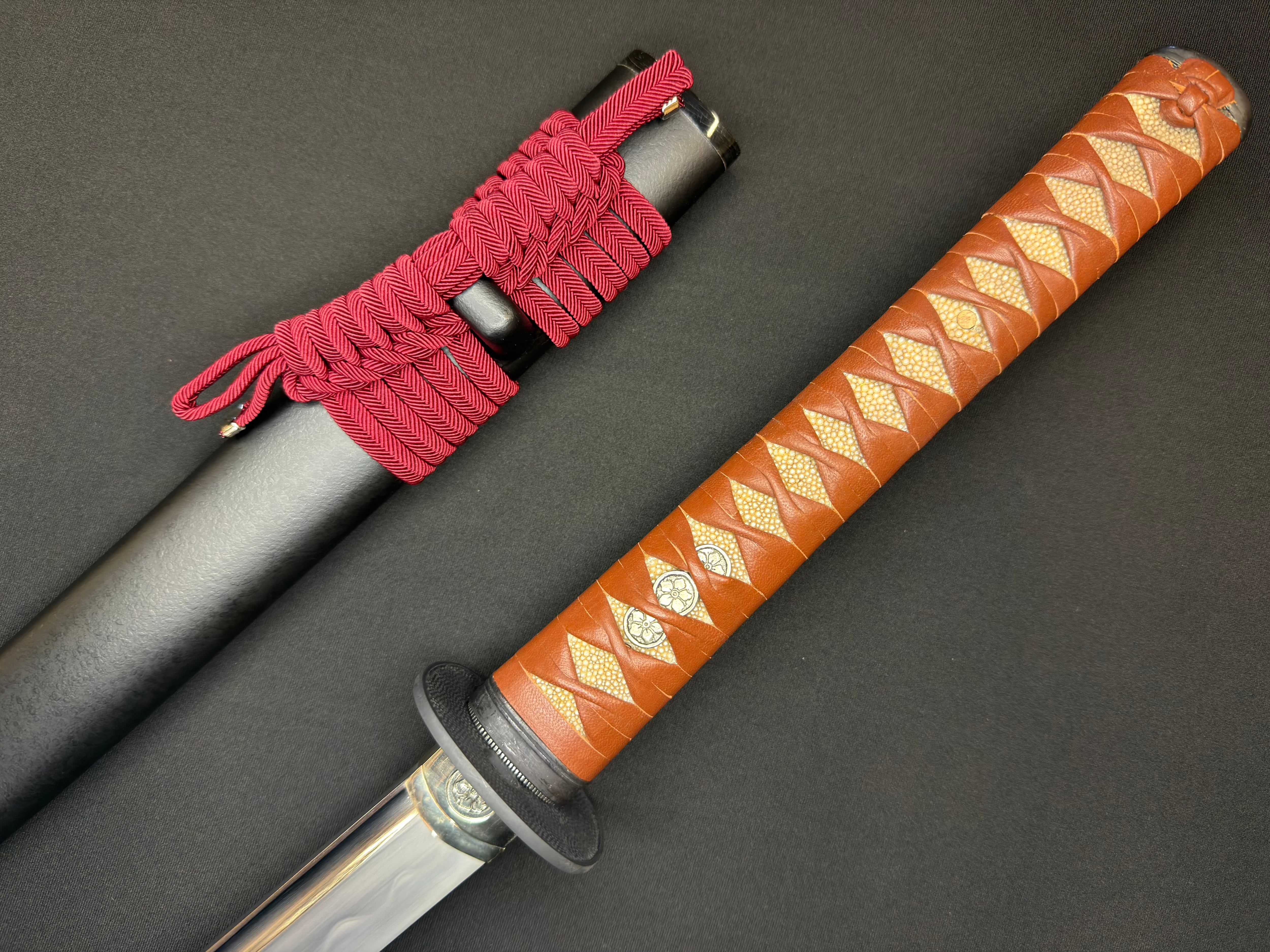 Thaitsuki Custom Katana - Shoshin Crimson Hana 1095 Clay Tempered