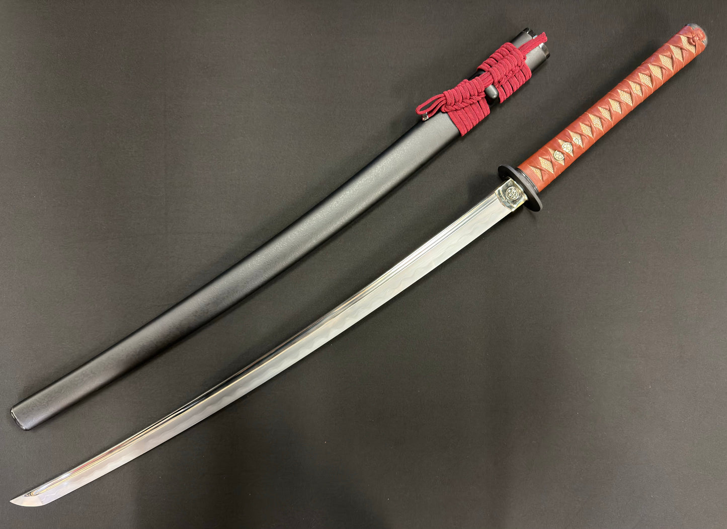 Thaitsuki Custom Katana - Shoshin Crimson Hana 1095 Clay Tempered