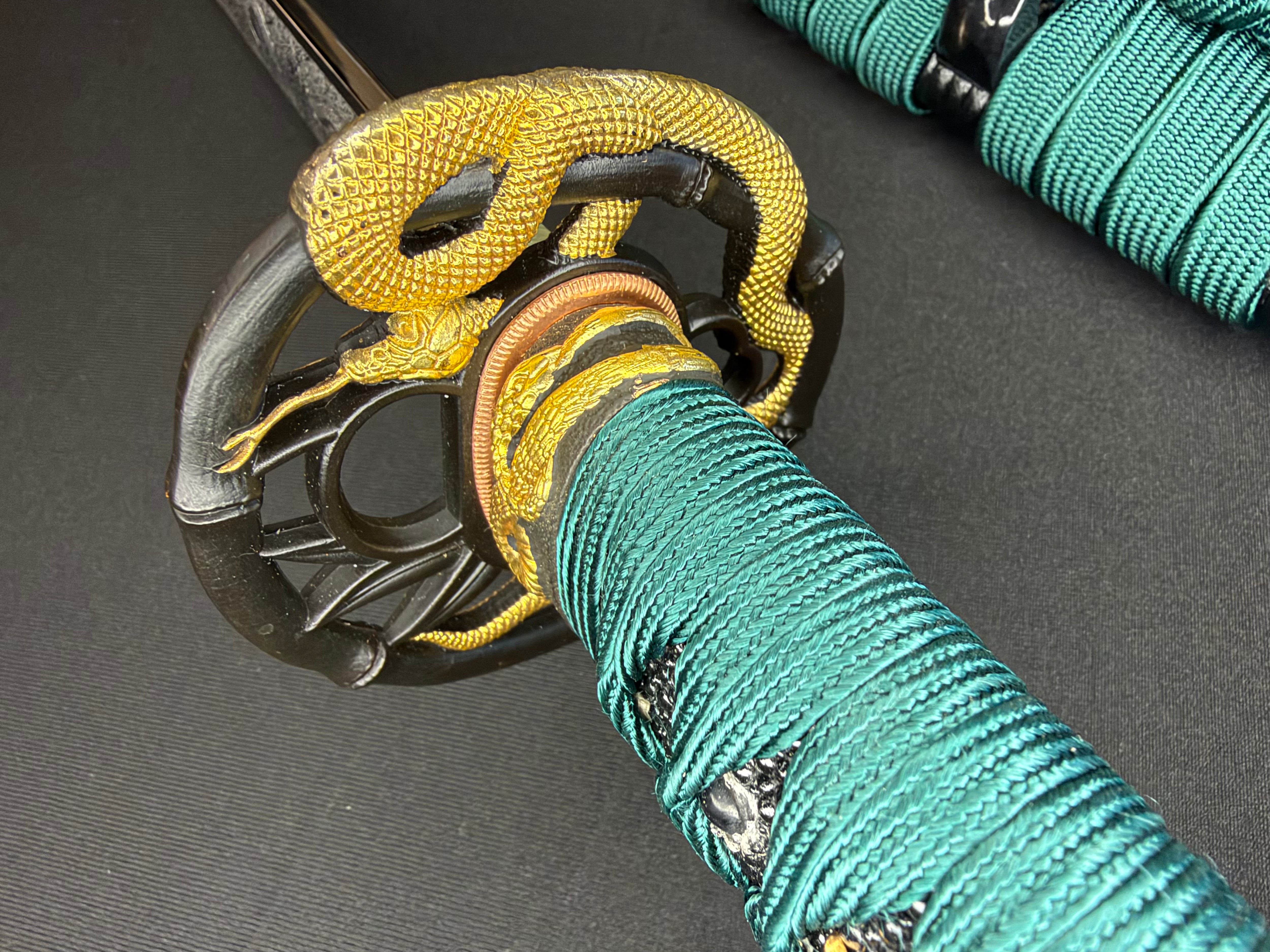 Phoenix Armory Craftsman Elite Katana - Forest Viper Folded Oroshigane Horimono