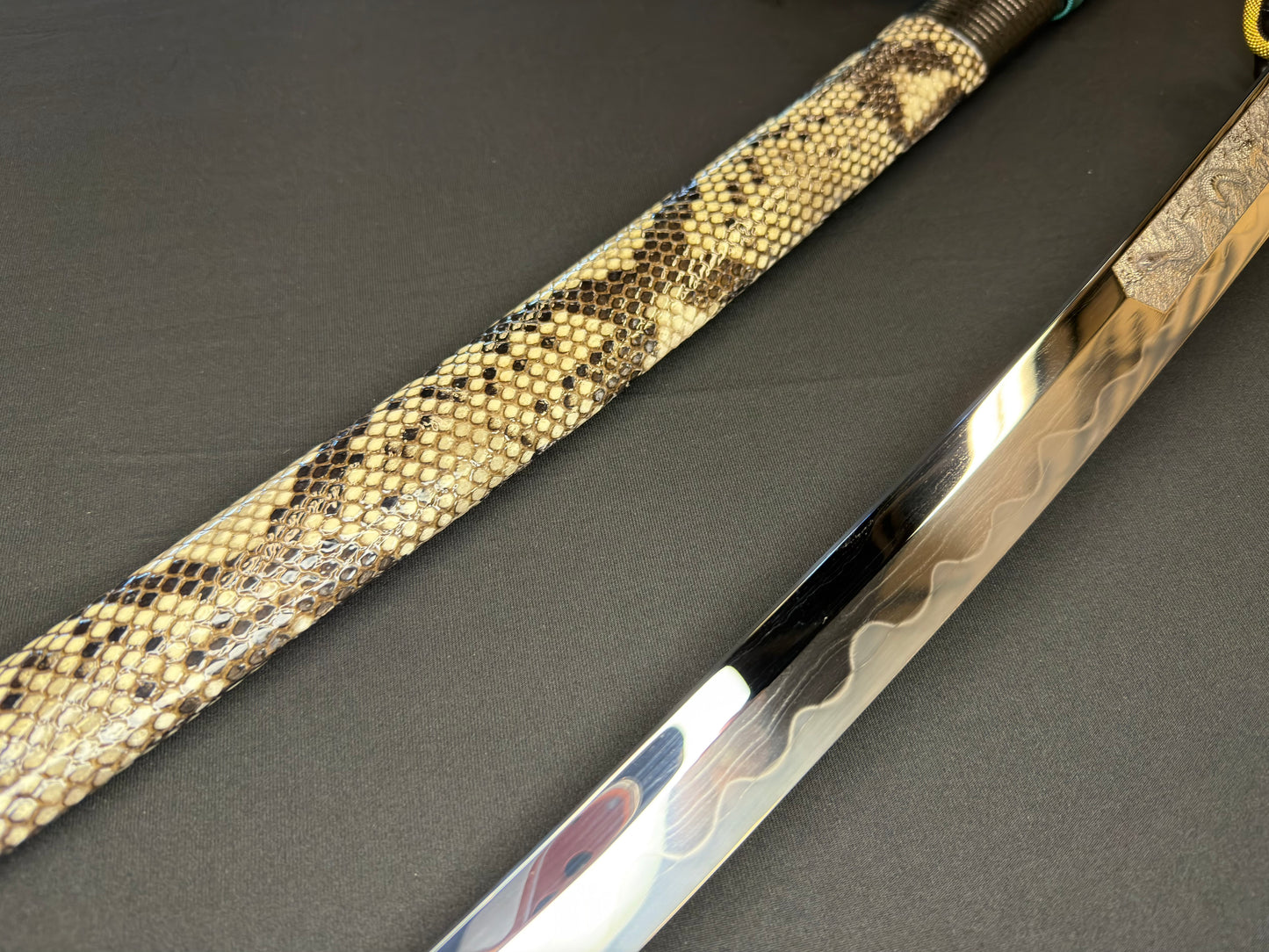 Phoenix Armory Craftsman Elite Katana - Forest Viper Folded Oroshigane Horimono