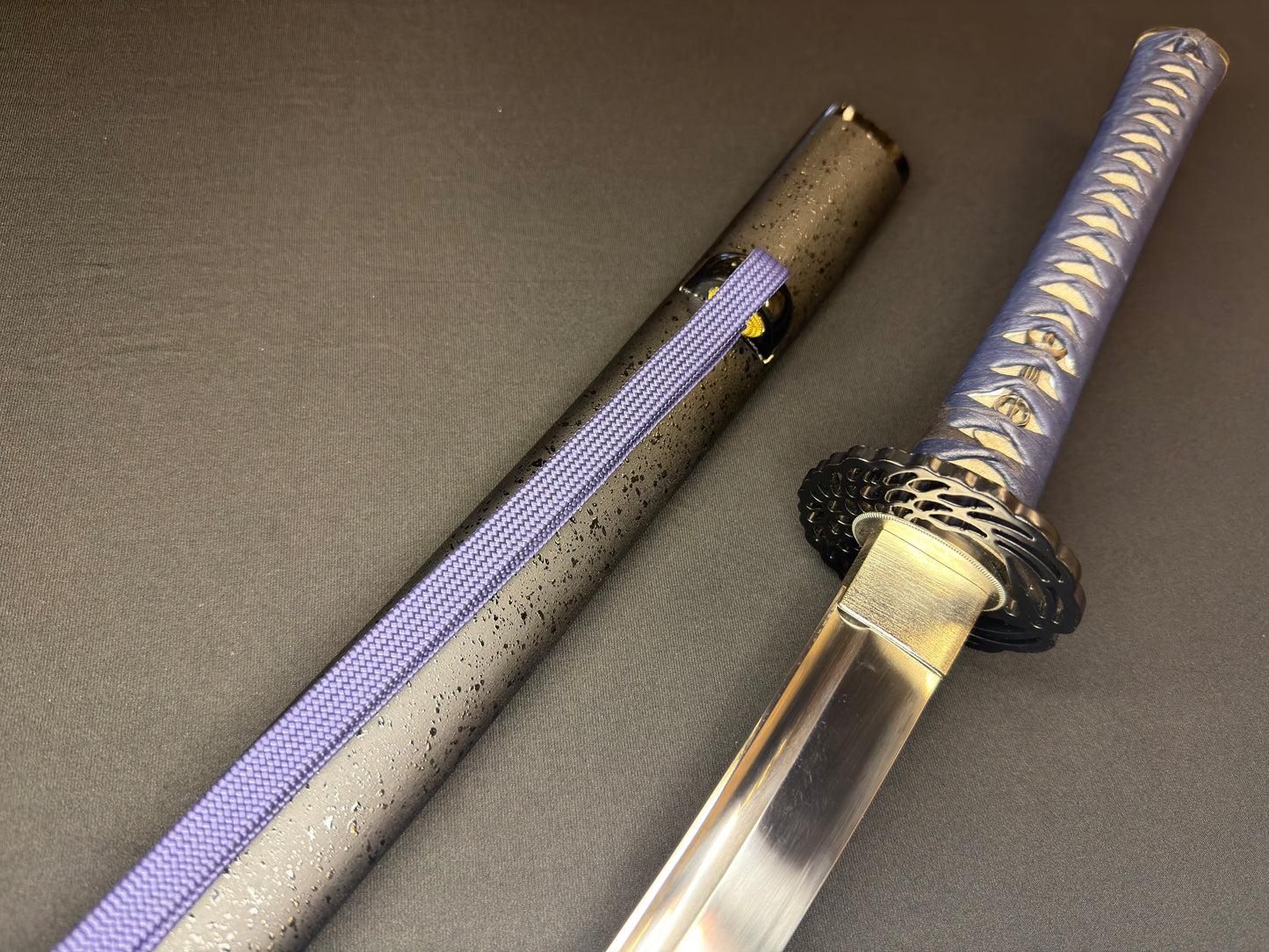 PRE-OWNED Cloudhammer Iaito - Blue Crane 440c Stainless Steel - 70cm/27.5"