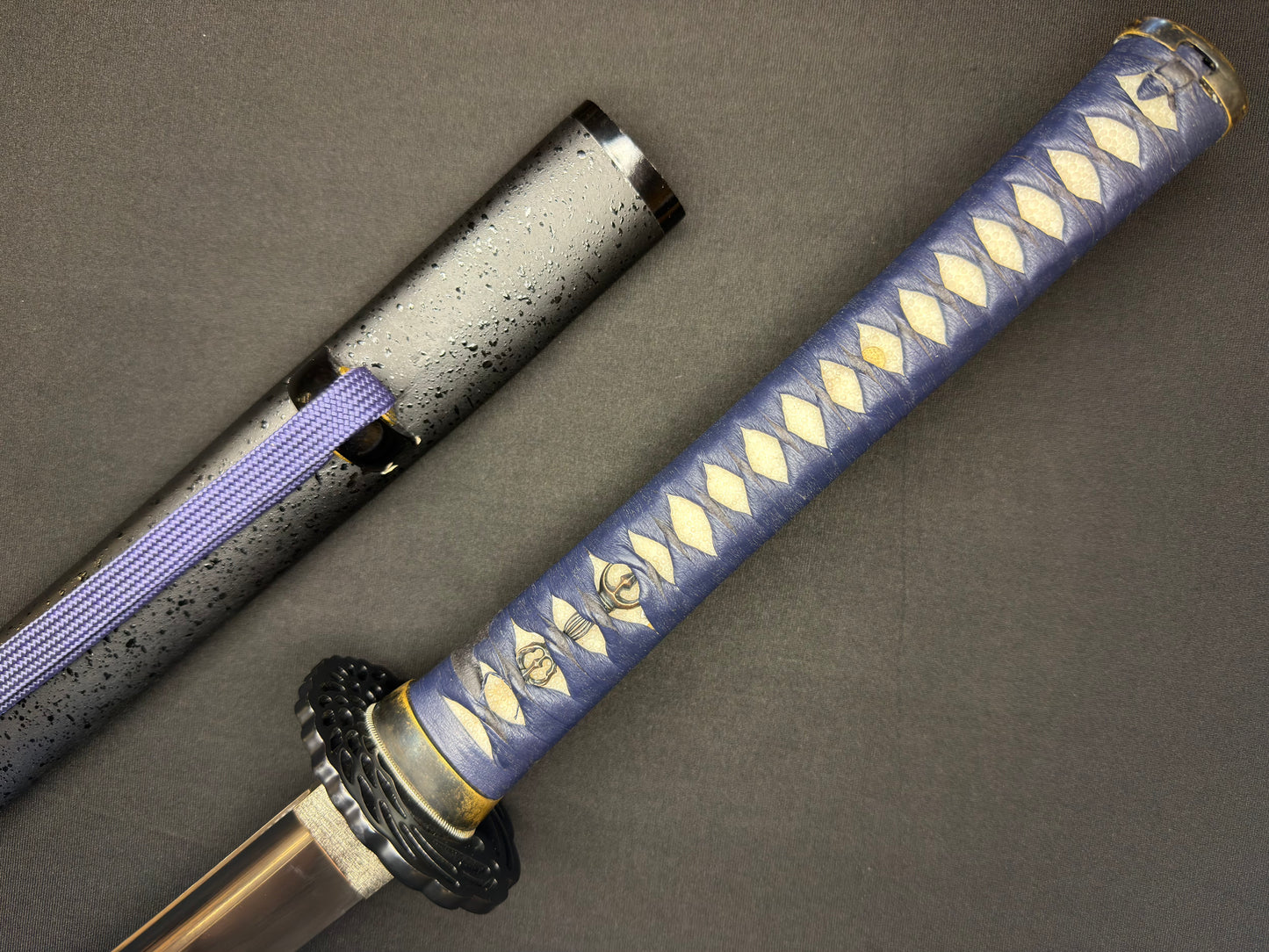PRE-OWNED Cloudhammer Iaito - Blue Crane 440c Stainless Steel - 70cm/27.5"