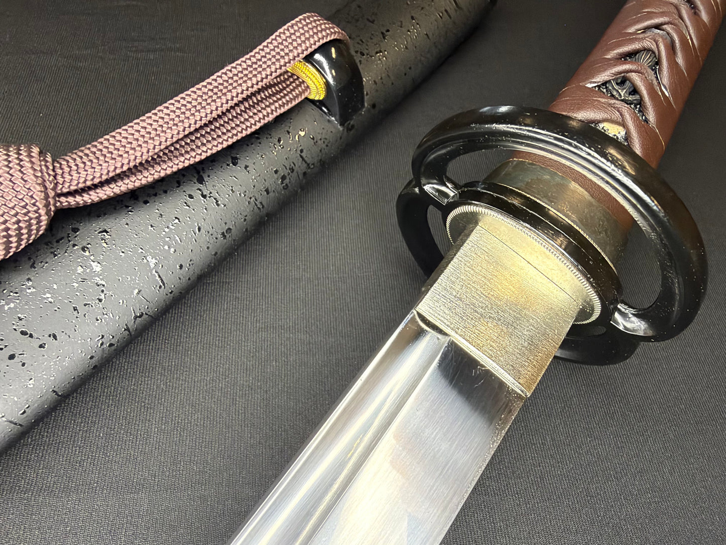 PRE-OWNED Cloudhammer Iaito - Brown Musashi 440c Stainless Steel - 70cm/27.5"