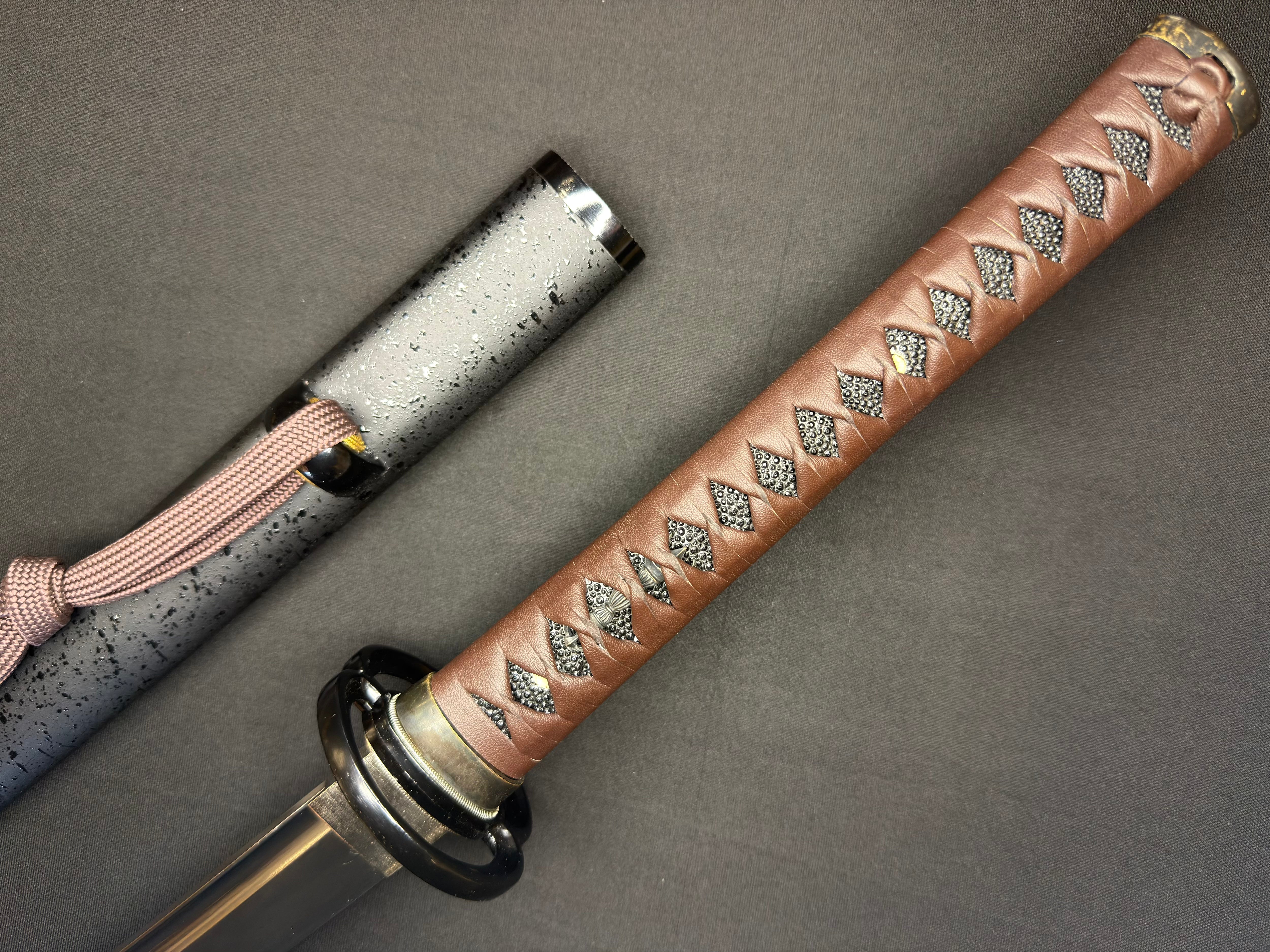 PRE-OWNED Cloudhammer Iaito - Brown Musashi 440c Stainless Steel - 70cm/27.5