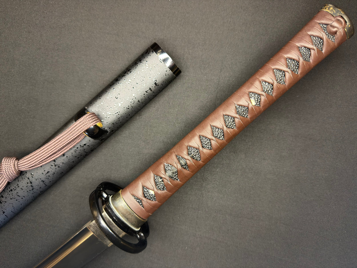 PRE-OWNED Cloudhammer Iaito - Brown Musashi 440c Stainless Steel - 70cm/27.5"