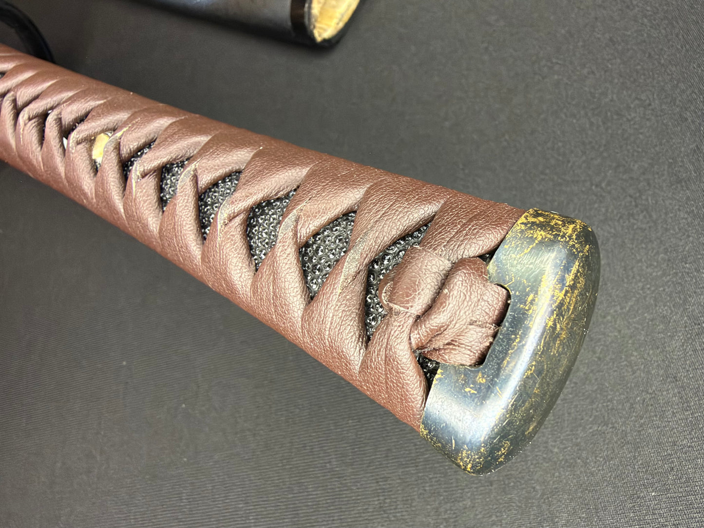 PRE-OWNED Cloudhammer Iaito - Brown Musashi 440c Stainless Steel - 70cm/27.5"