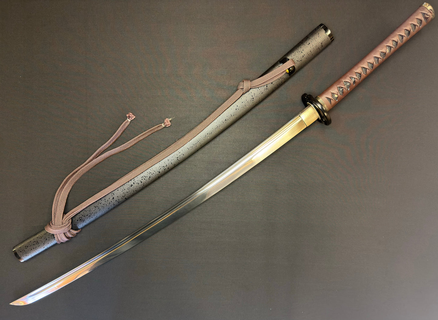 PRE-OWNED Cloudhammer Iaito - Brown Musashi 440c Stainless Steel - 70cm/27.5"