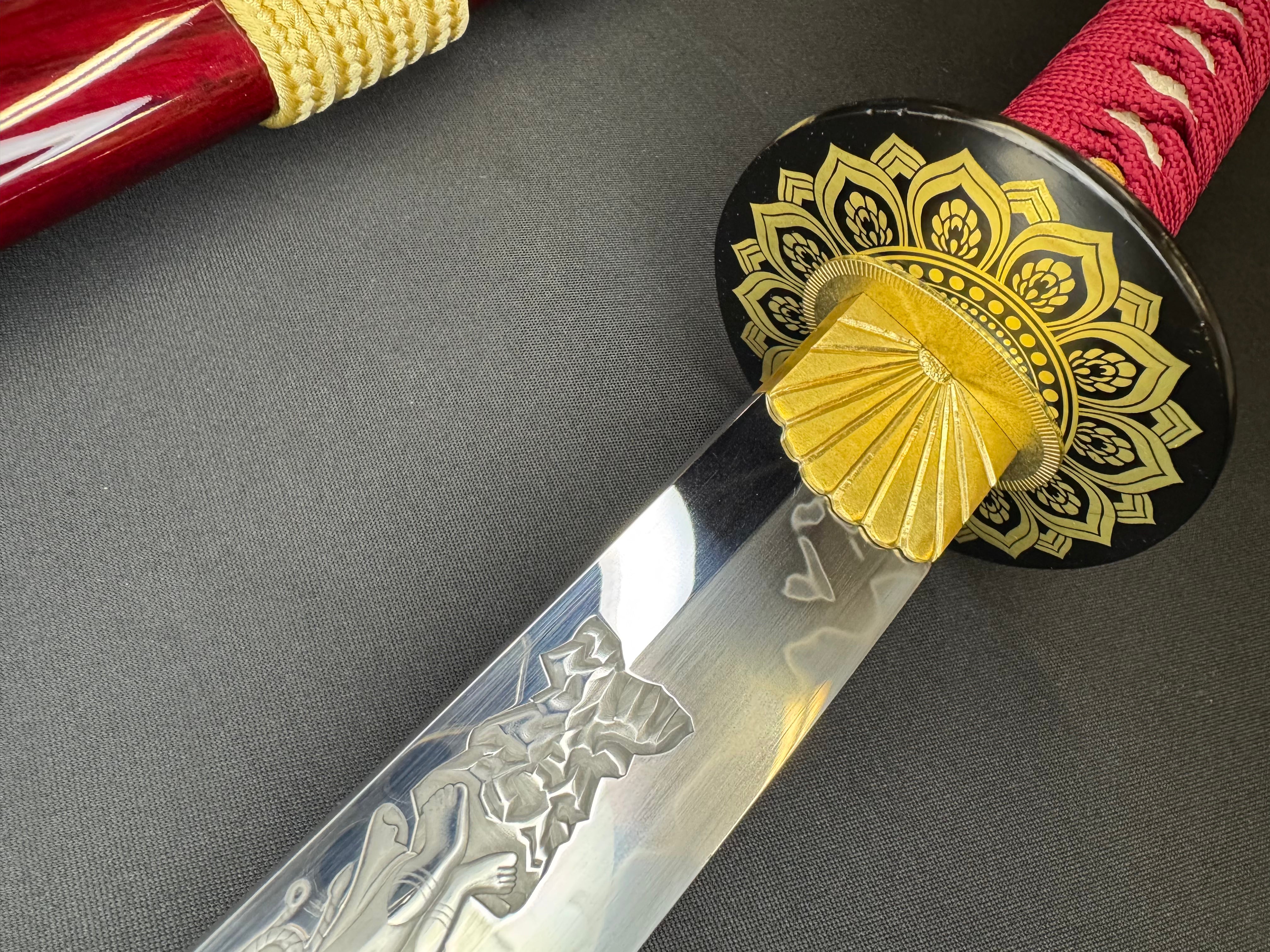 Phoenix Armory Katana - Scarlet Lotus T10 Horimono