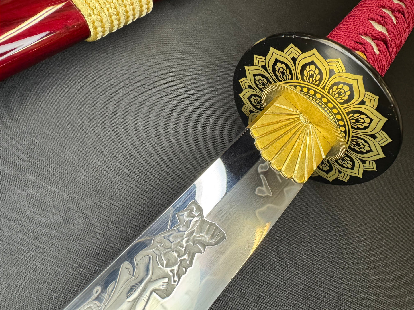 Phoenix Armory Katana - Scarlet Lotus T10 Horimono