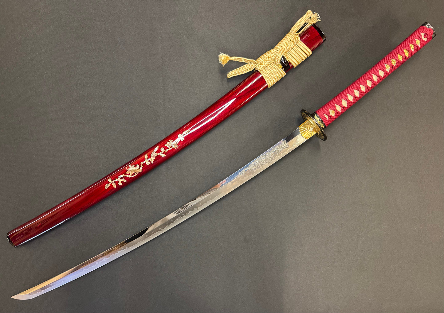 Phoenix Armory Katana - Scarlet Lotus T10 Horimono