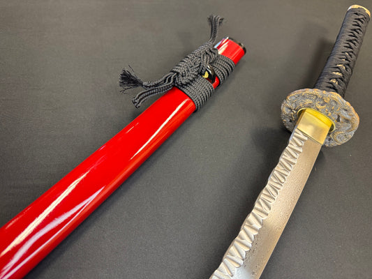 Phoenix Arms Katana - Scarlet Dragon Spine - Damascus Hammer Spine Limited Edition