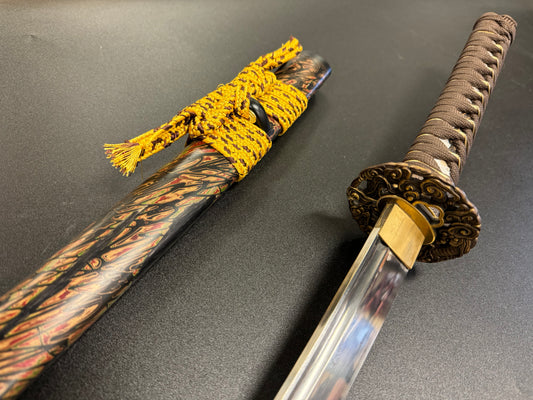 Dragonspring Forge Autumn Dragon Damascus Katana