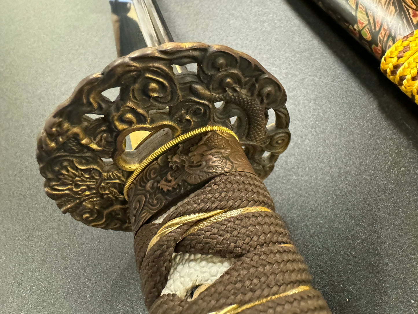 Dragonspring Forge Autumn Dragon Damascus Katana