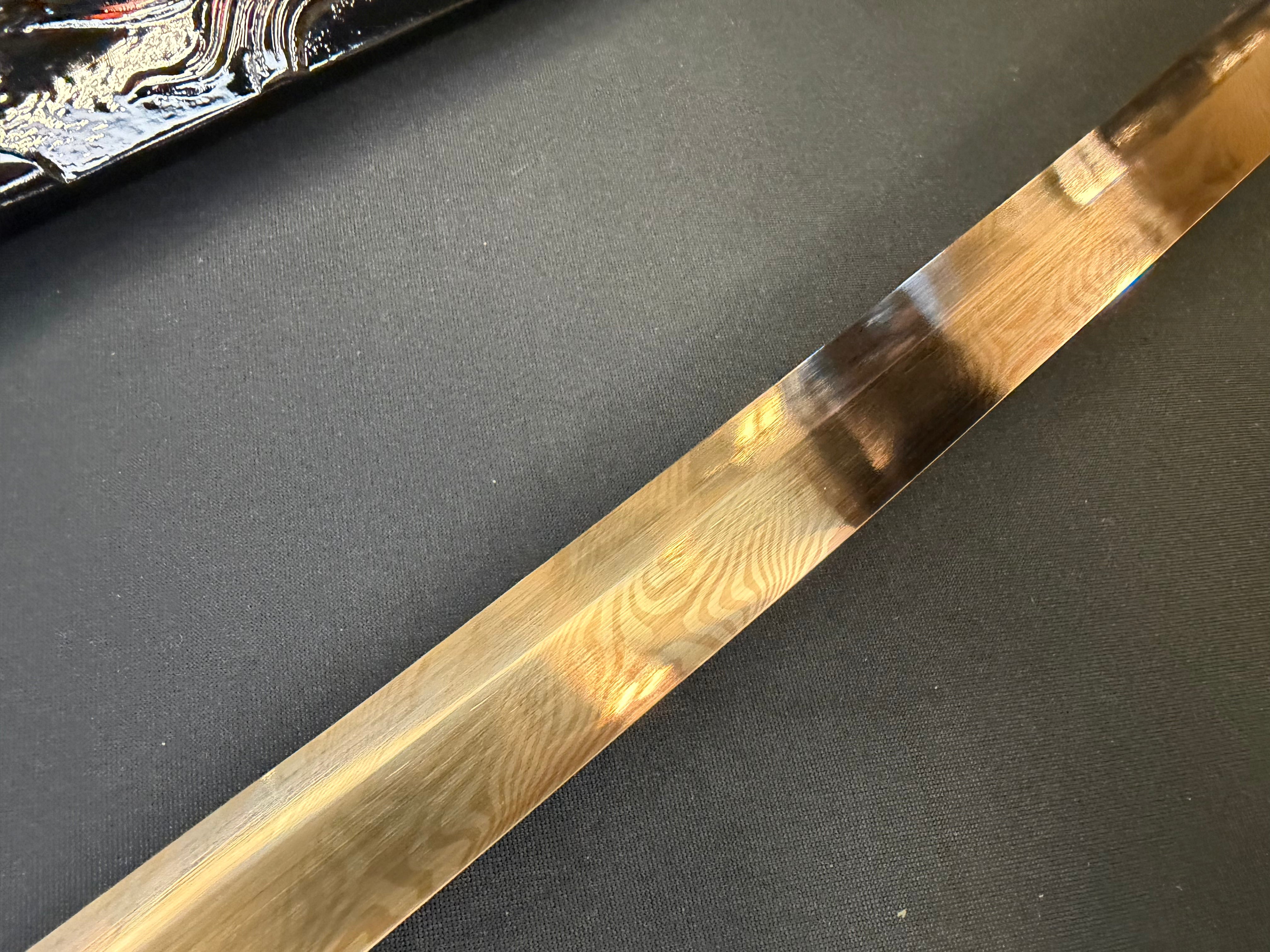 Phoenix Armory Katana - Dragon's Hoard Golden Damascus