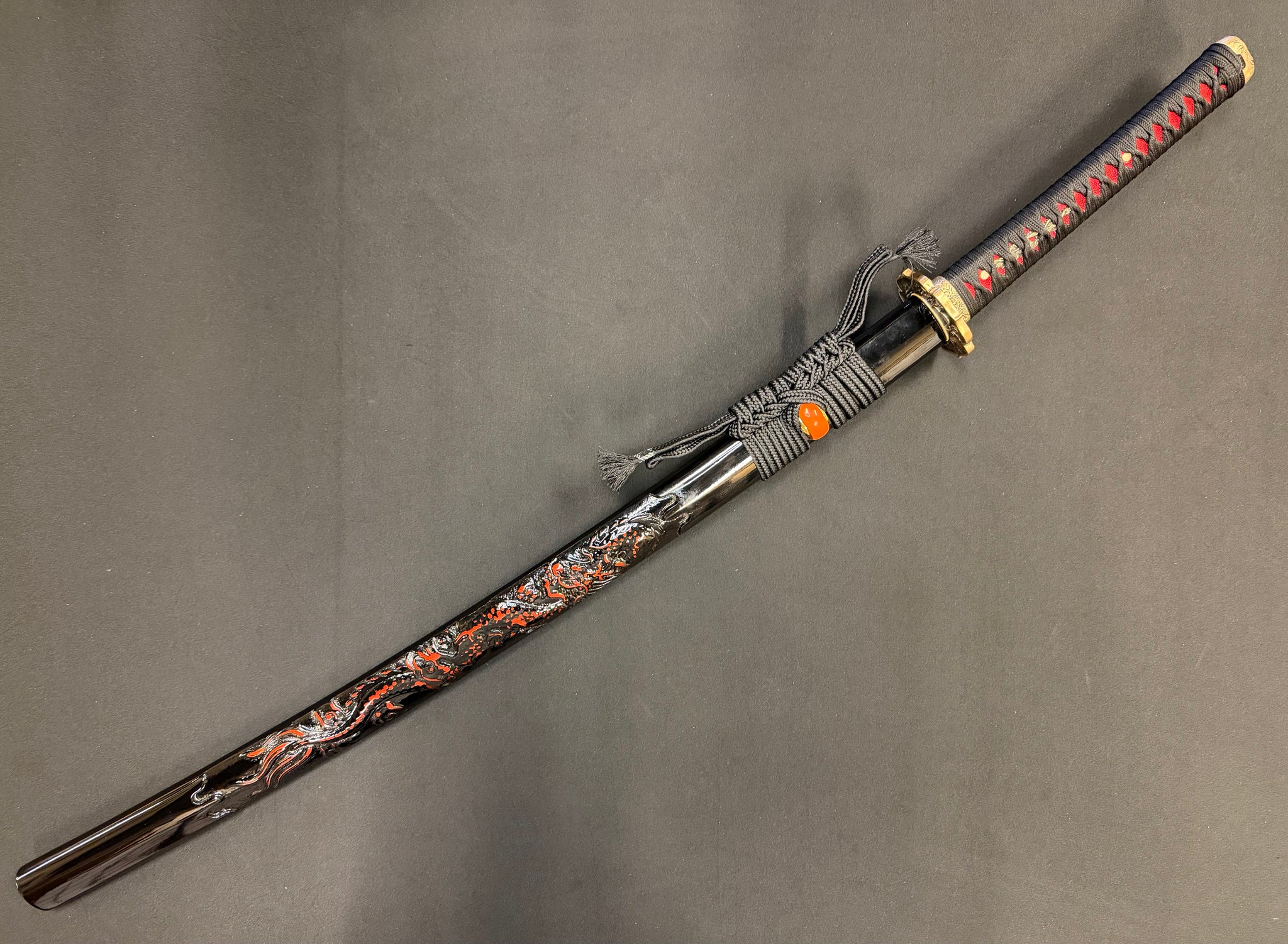 Phoenix Armory Katana - Dragon's Hoard Golden Damascus
