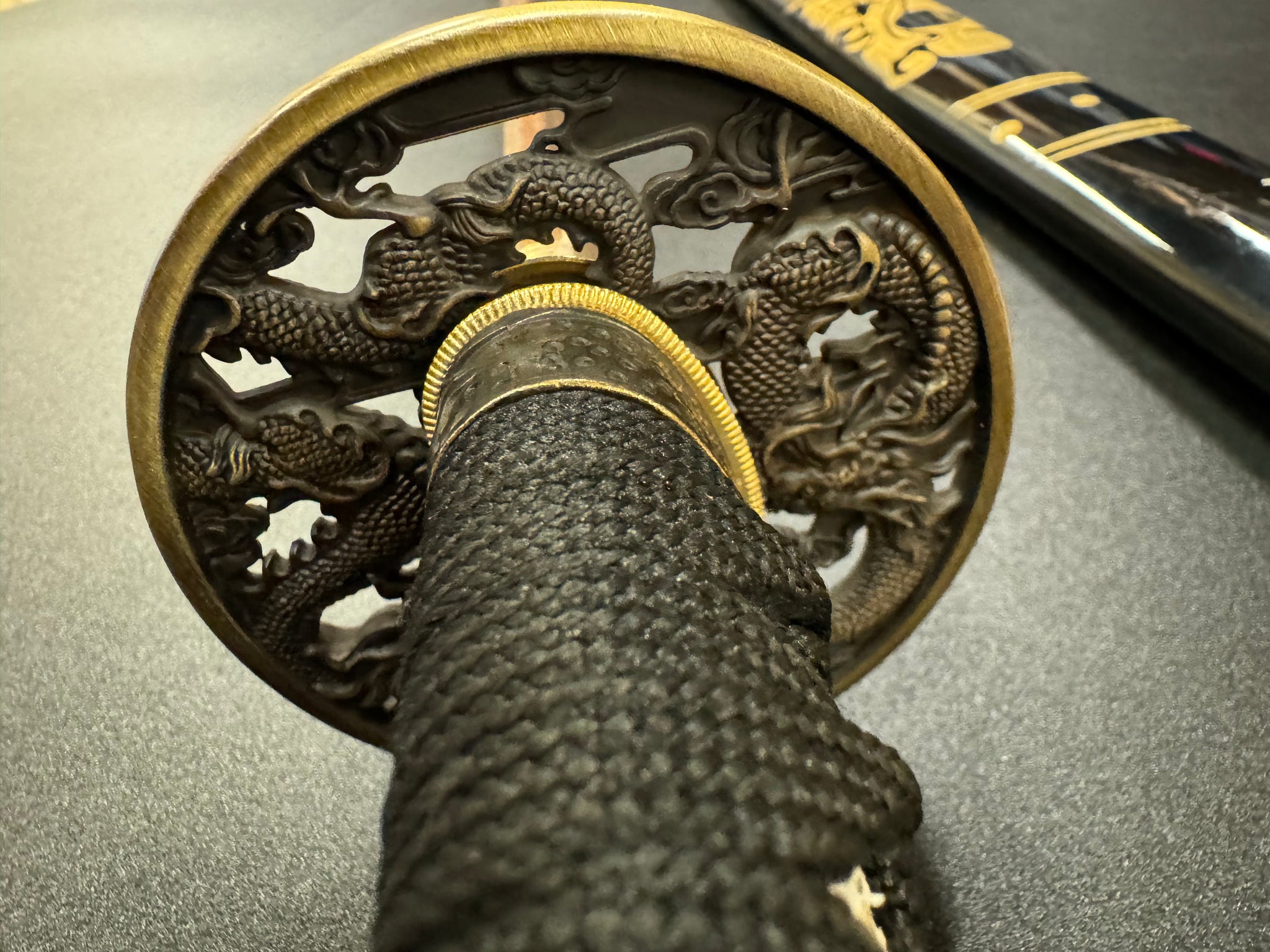 Phoenix Arms Etched Dragon Wooden Katana Takemitsu