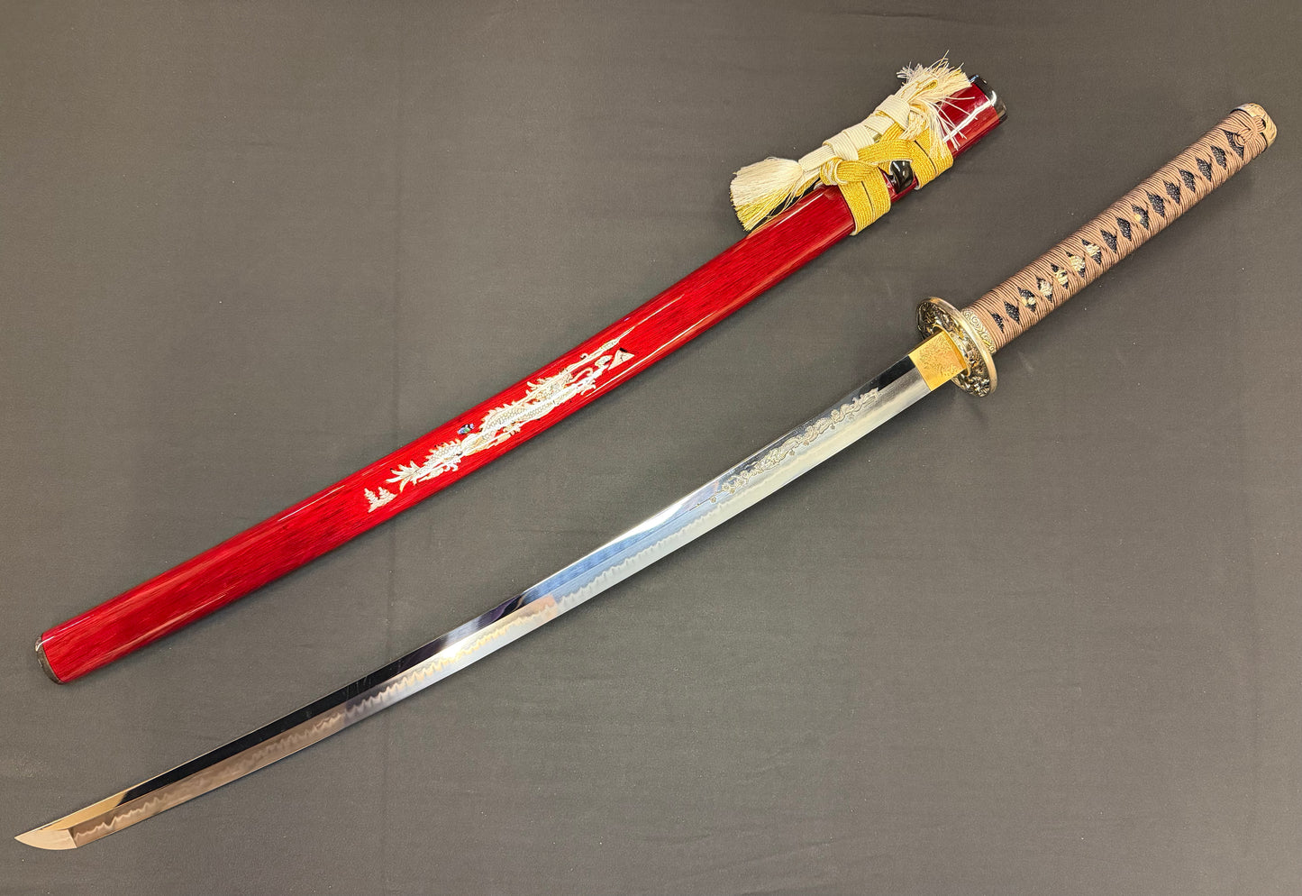 Phoenix Armory Katana - Scarlet Guardian Orishigane/Tamahagane Clay-Tempered Folded