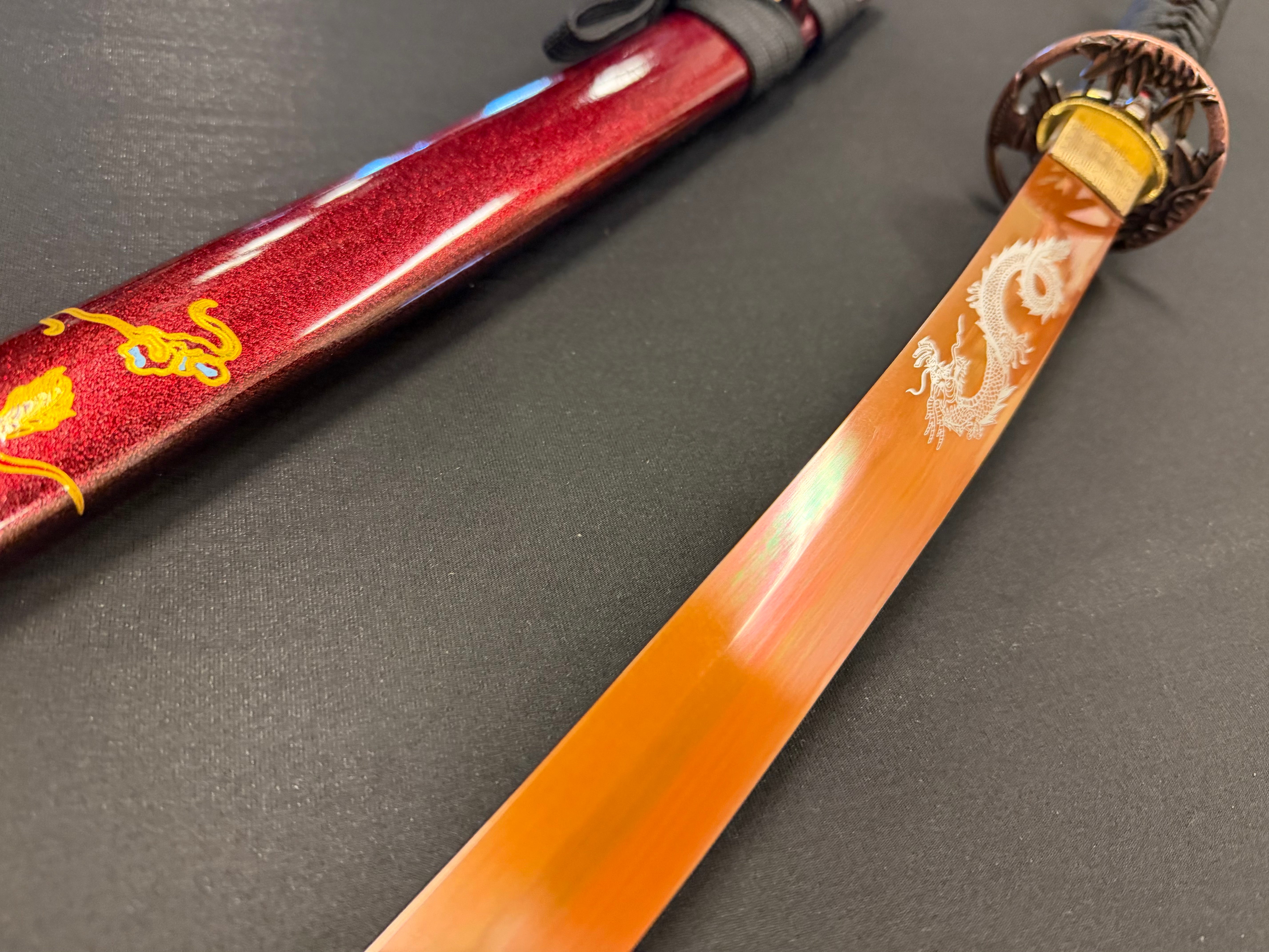 Phoenix Armory Katana - Crimson Skies 65Mn