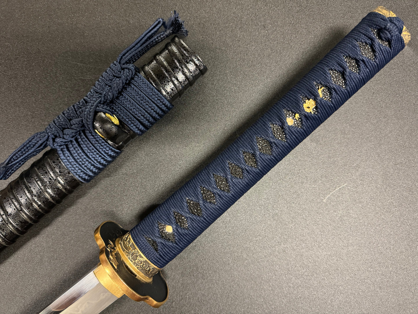 Legacy Blades Golden Mantis Katana 1095 Horimono Engraving