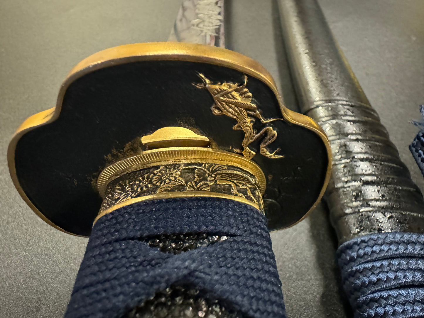 Legacy Blades Golden Mantis Katana 1095 Horimono Engraving