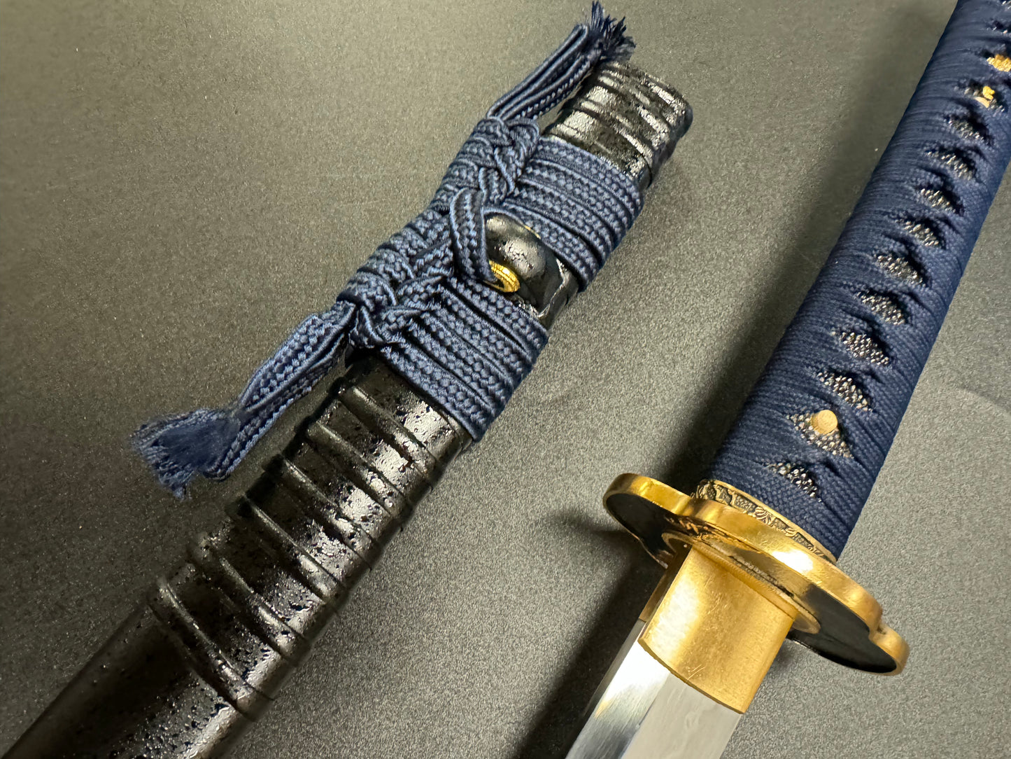 Legacy Blades Golden Mantis Katana 1095 Horimono Engraving