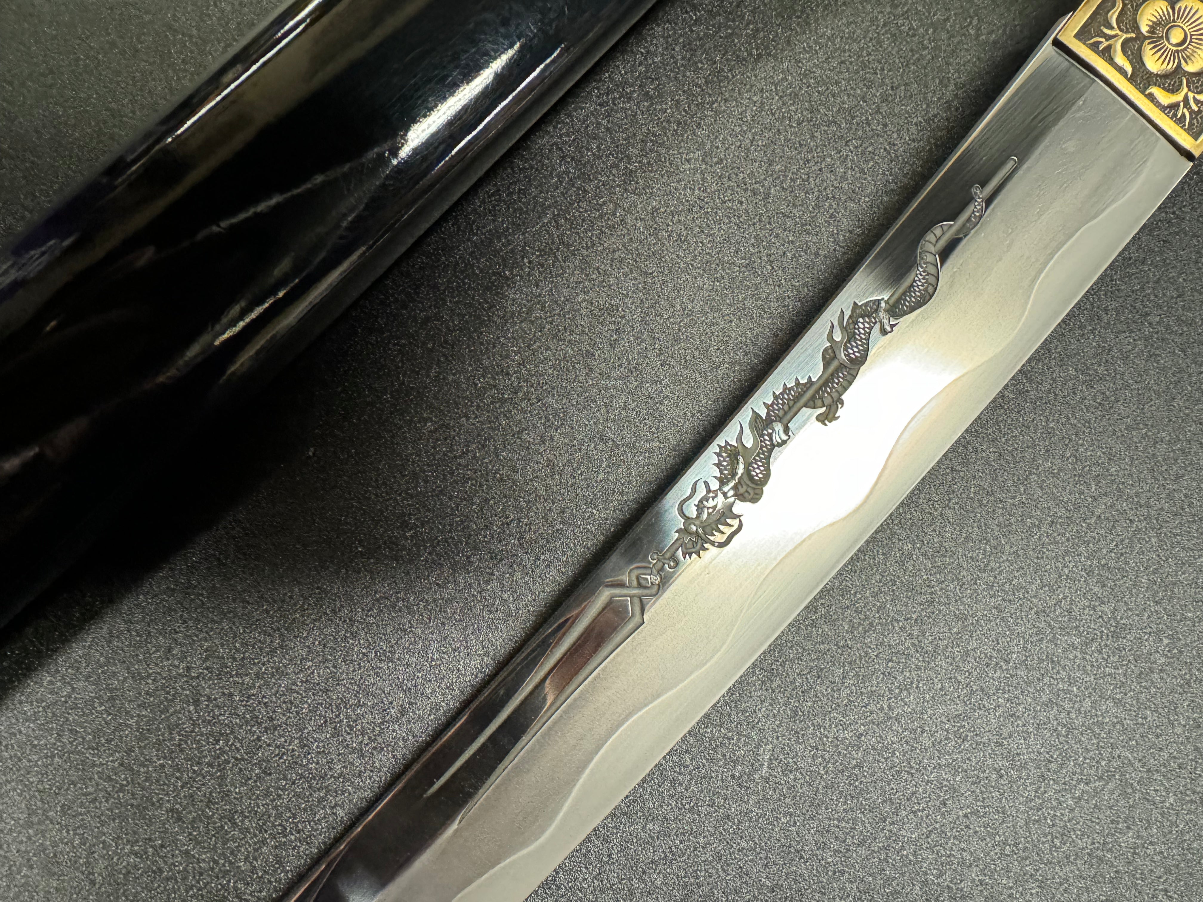 MADE TO ORDER Phoenix Armory Dragonspear Horimono Tanto T10 Shobu Zukuri