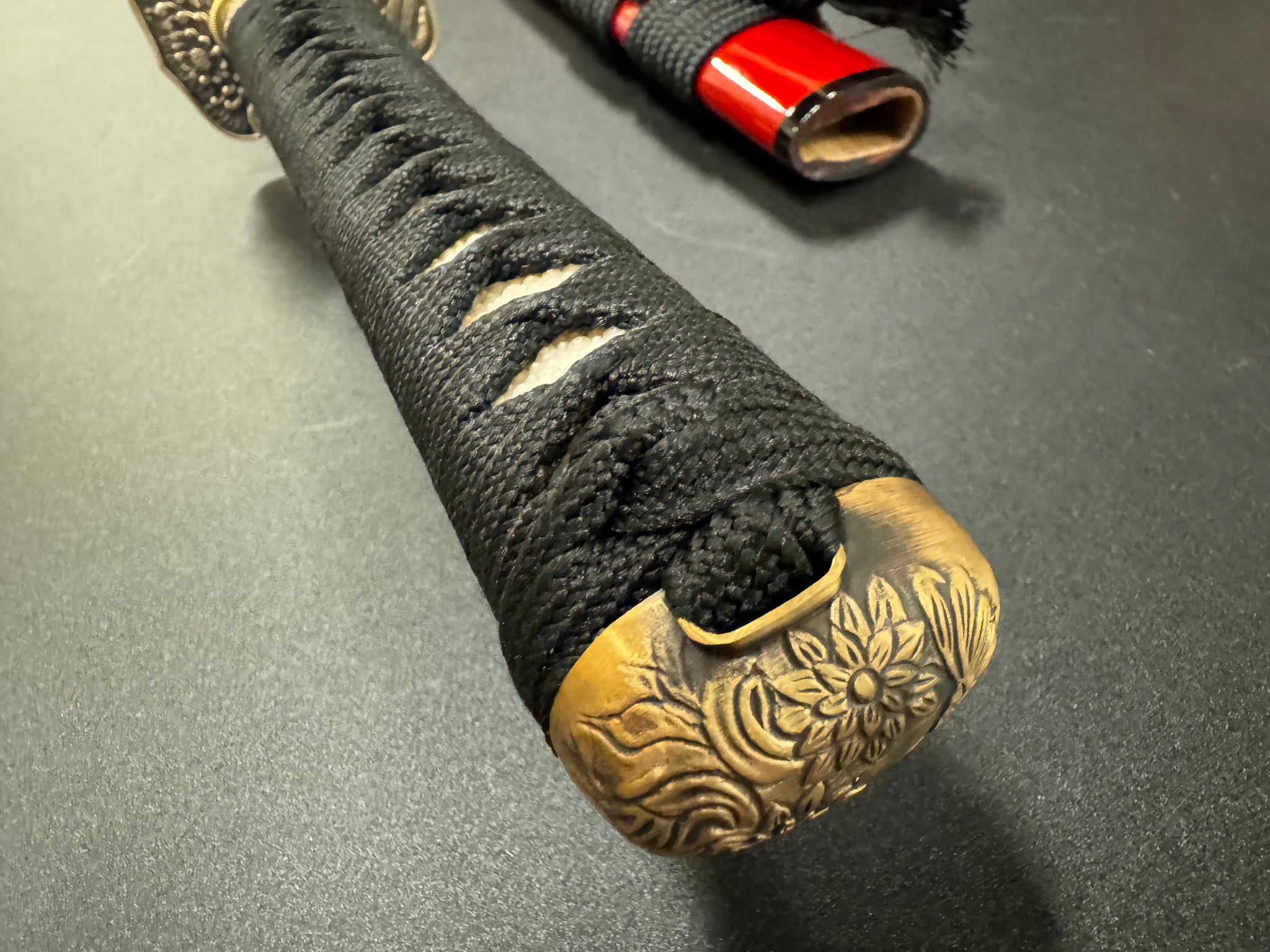 Phoenix Arms  Fire Blossom Damascus Hammered Spine Katana