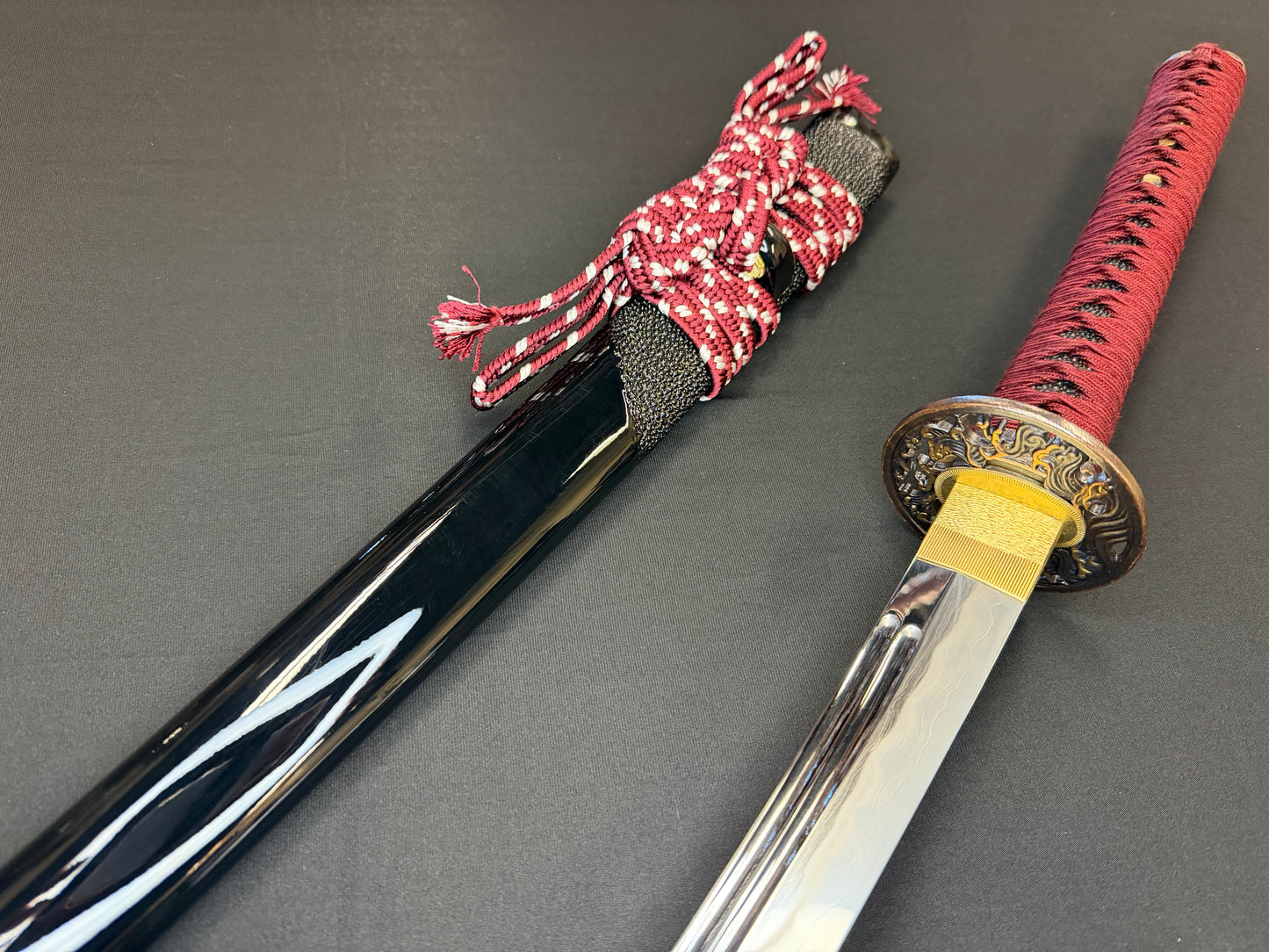 Legacy Steel Katana - Crimson Waves - Forged Traditional Sanmai