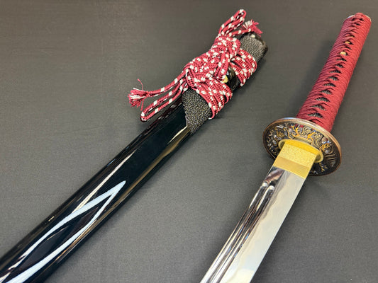 Legacy Steel Katana - Crimson Waves - Forged Traditional Sanmai