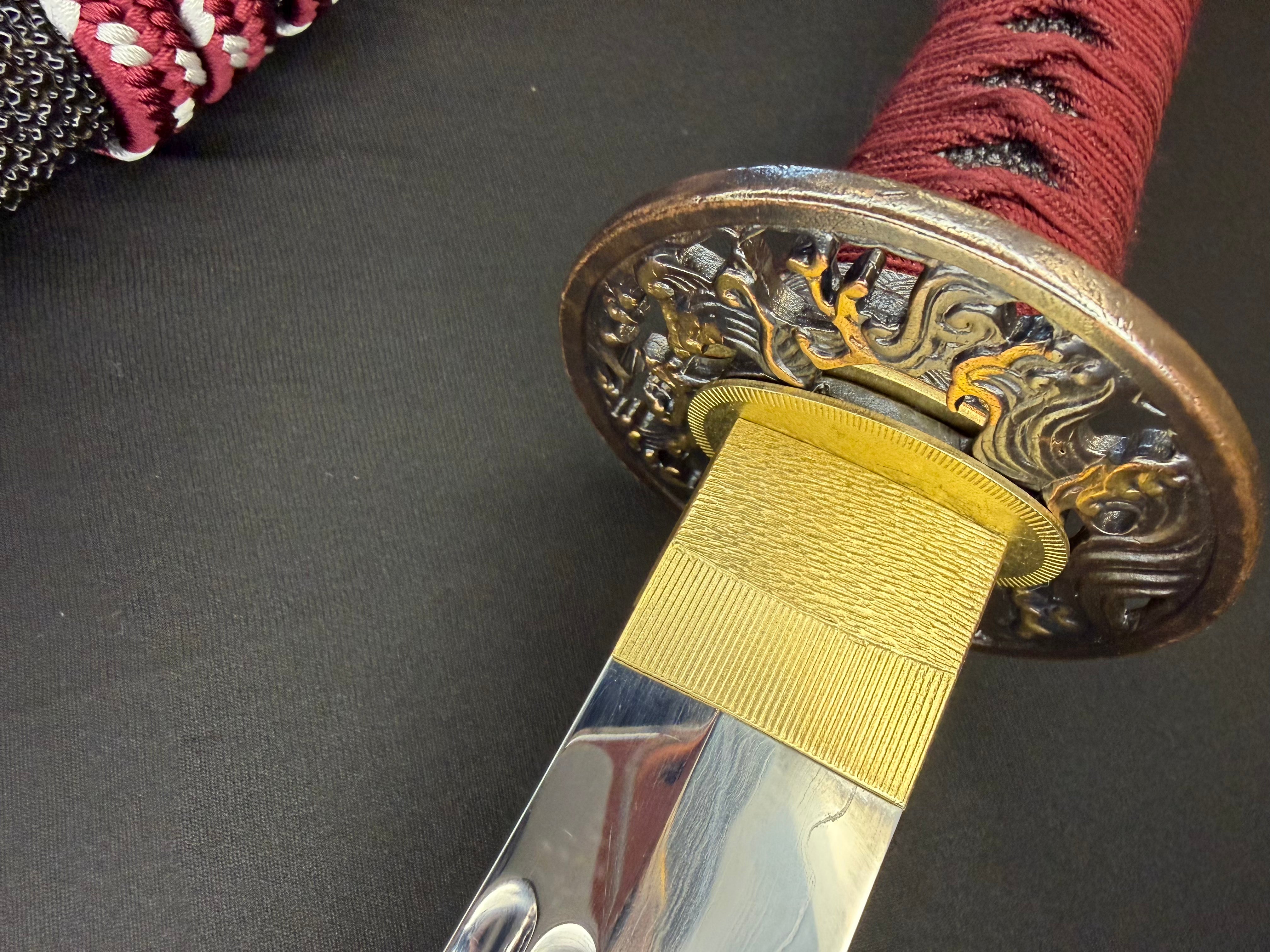 Legacy Steel Katana - Crimson Waves - Forged Traditional Sanmai