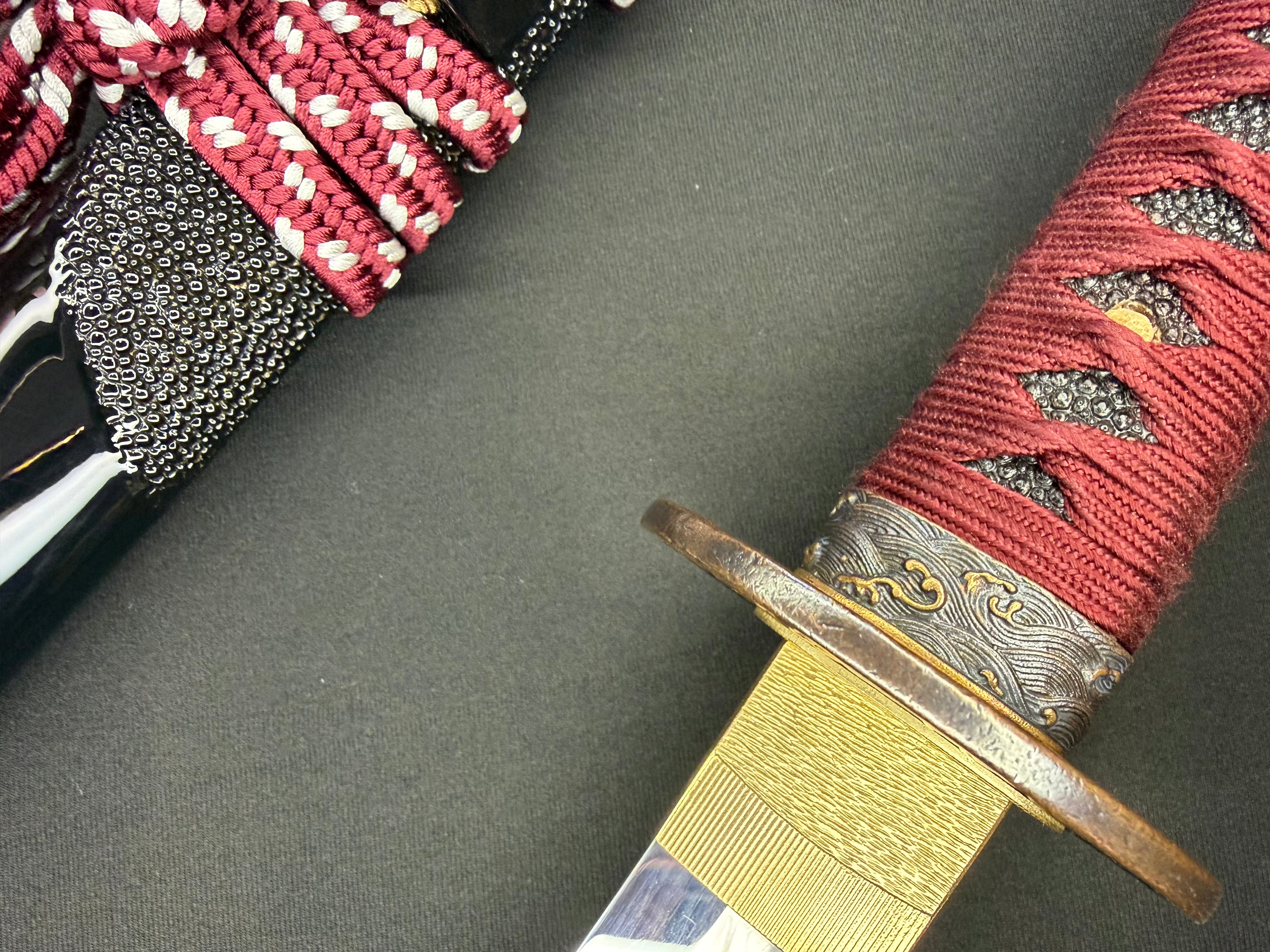 Legacy Steel Katana - Crimson Waves - Forged Traditional Sanmai